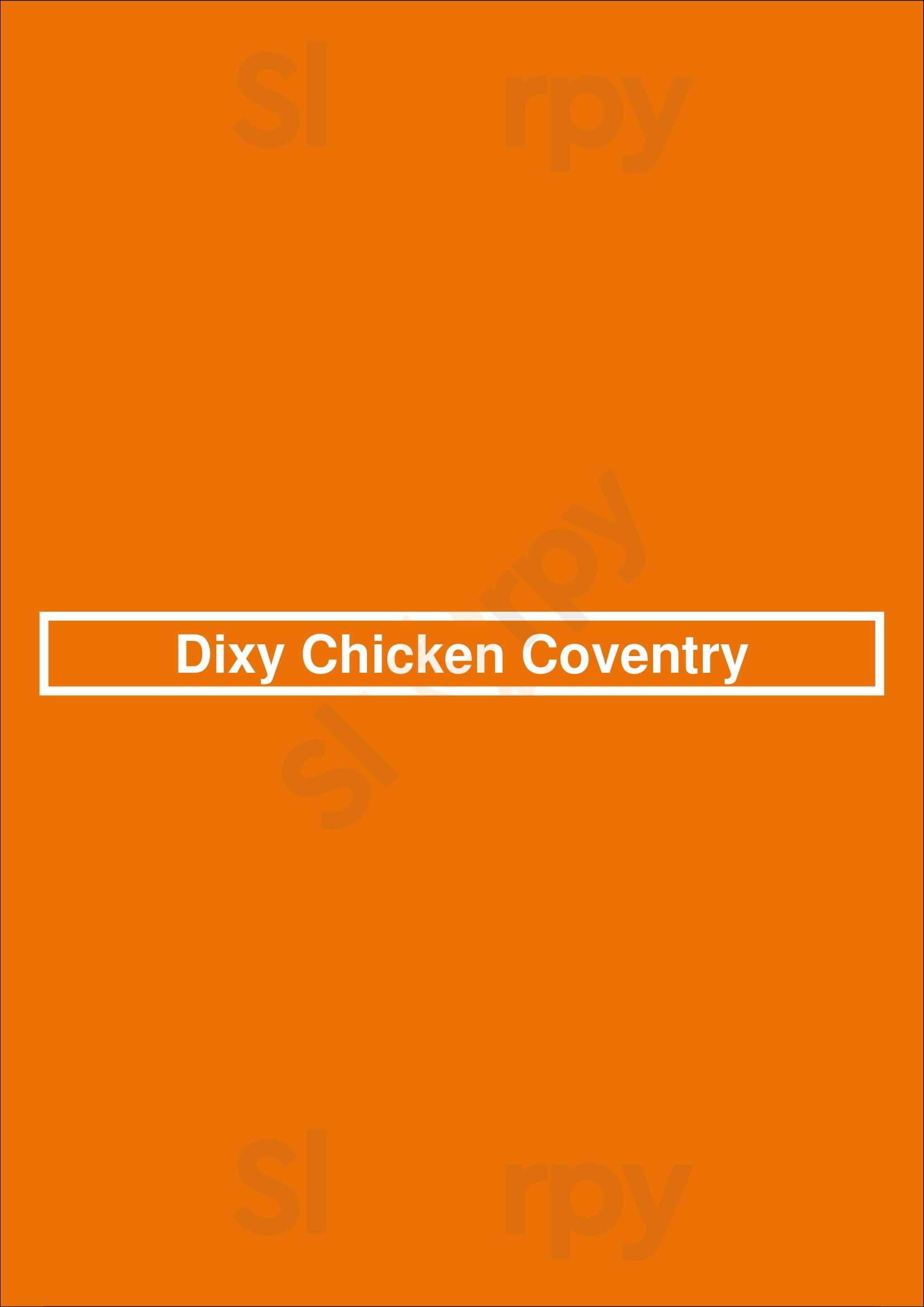 Dixy Chicken Coventry Coventry Menu - 1