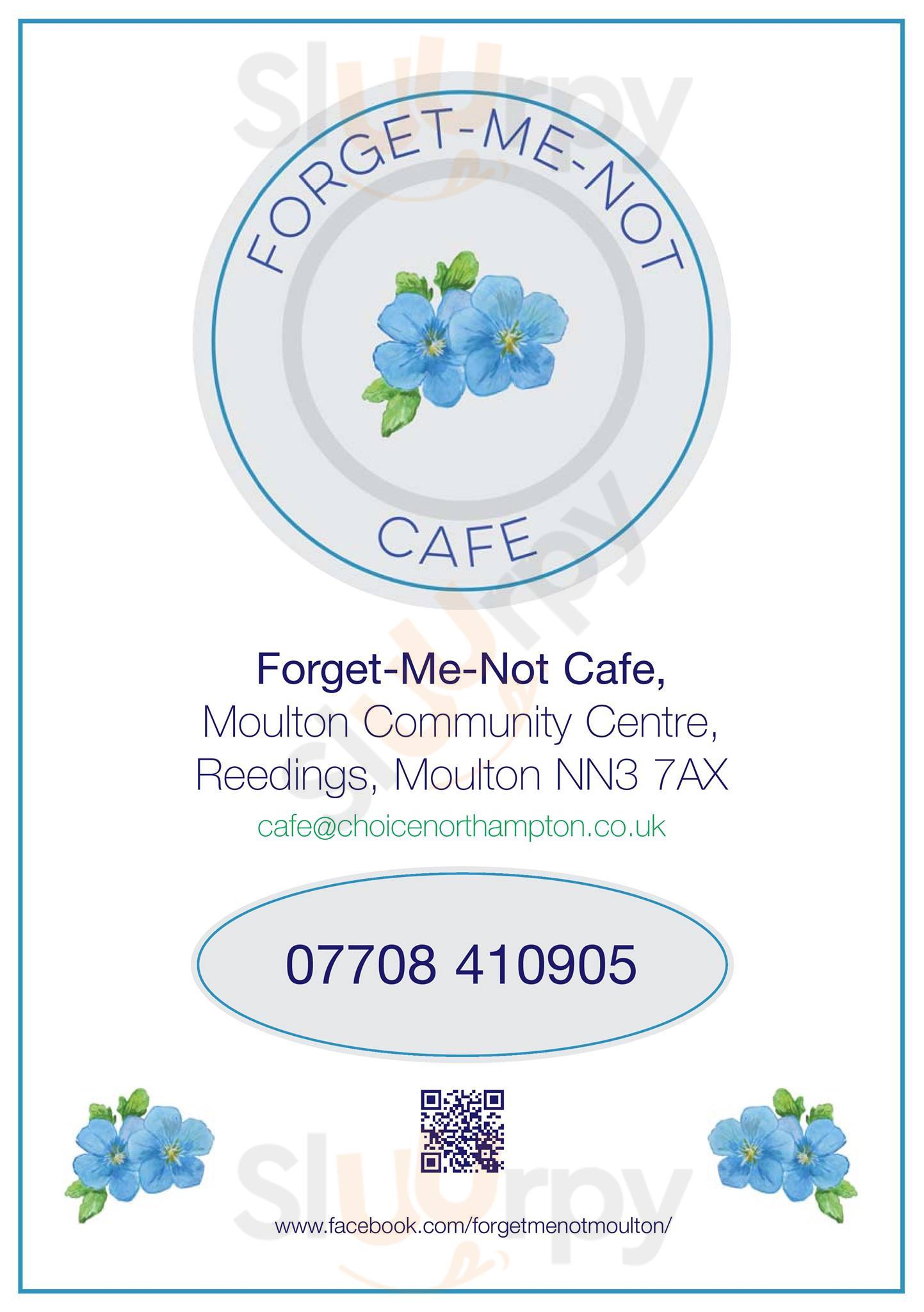 Forget-me-not Cafe Northampton Menu - 1