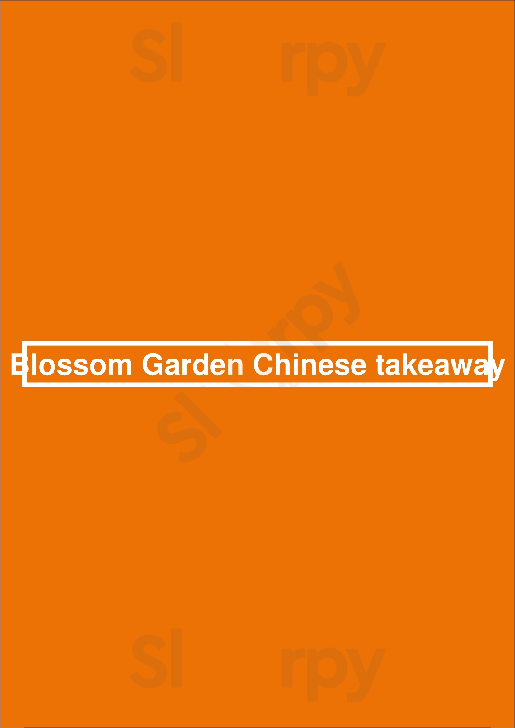Blossom Garden Chinese Takeaway Derby Menu - 1