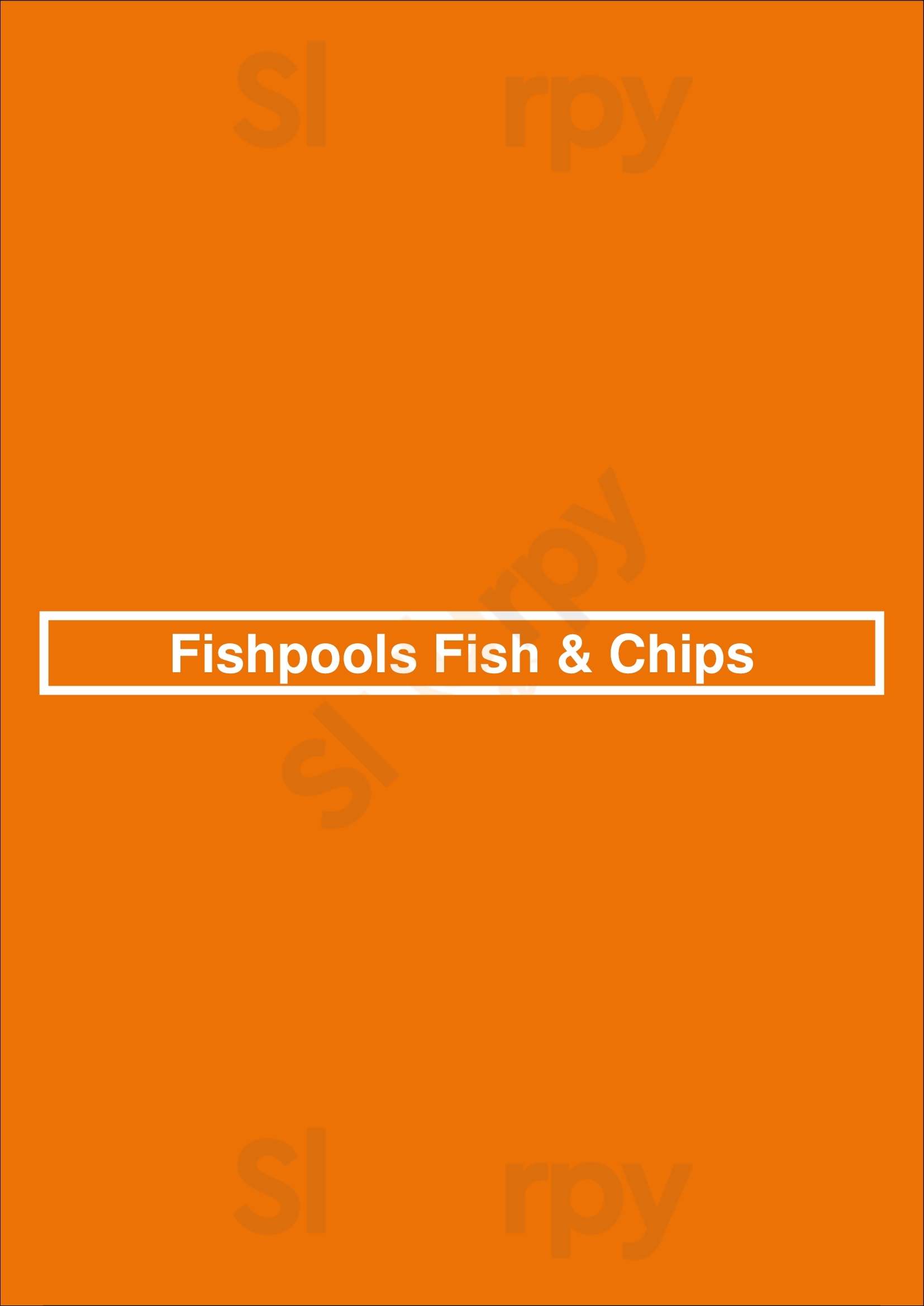 Fishpools Fish & Chips Bury Menu - 1