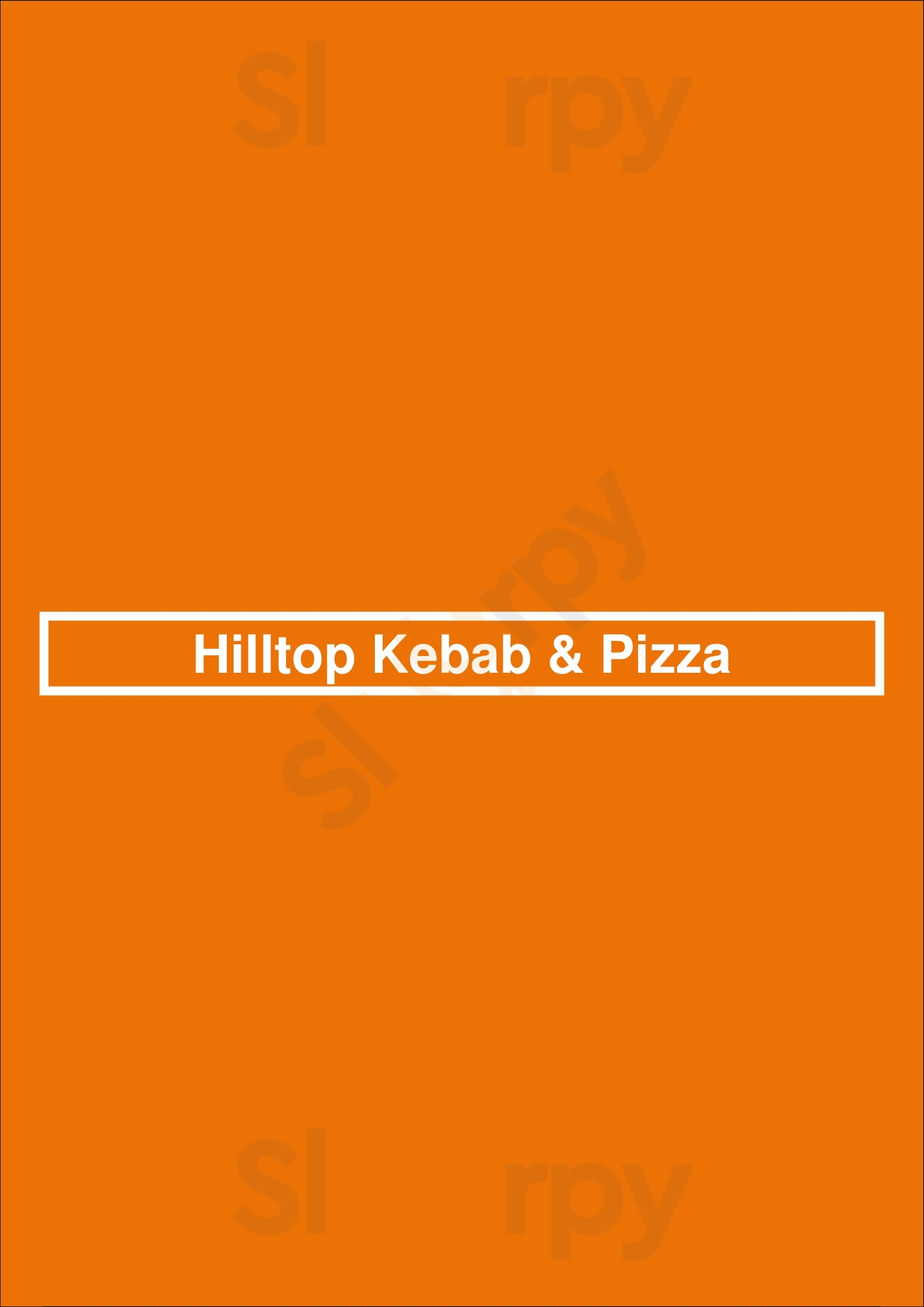 Hilltop Kebab & Pizza Croydon Menu - 1