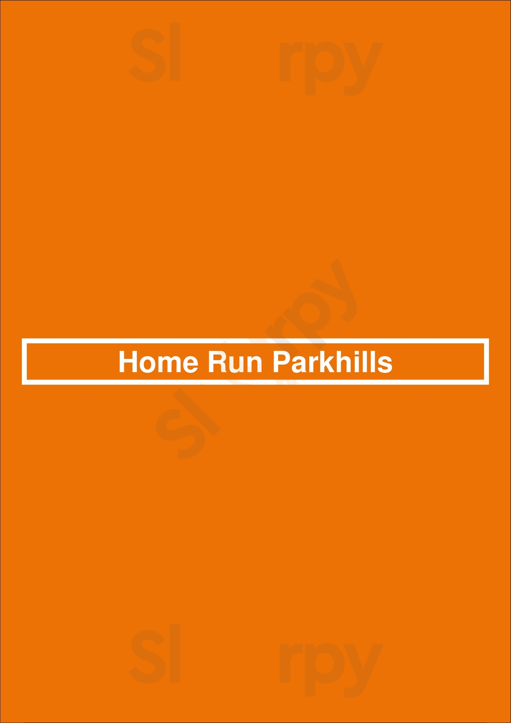 Home Run - Parkhills Bury Menu - 1