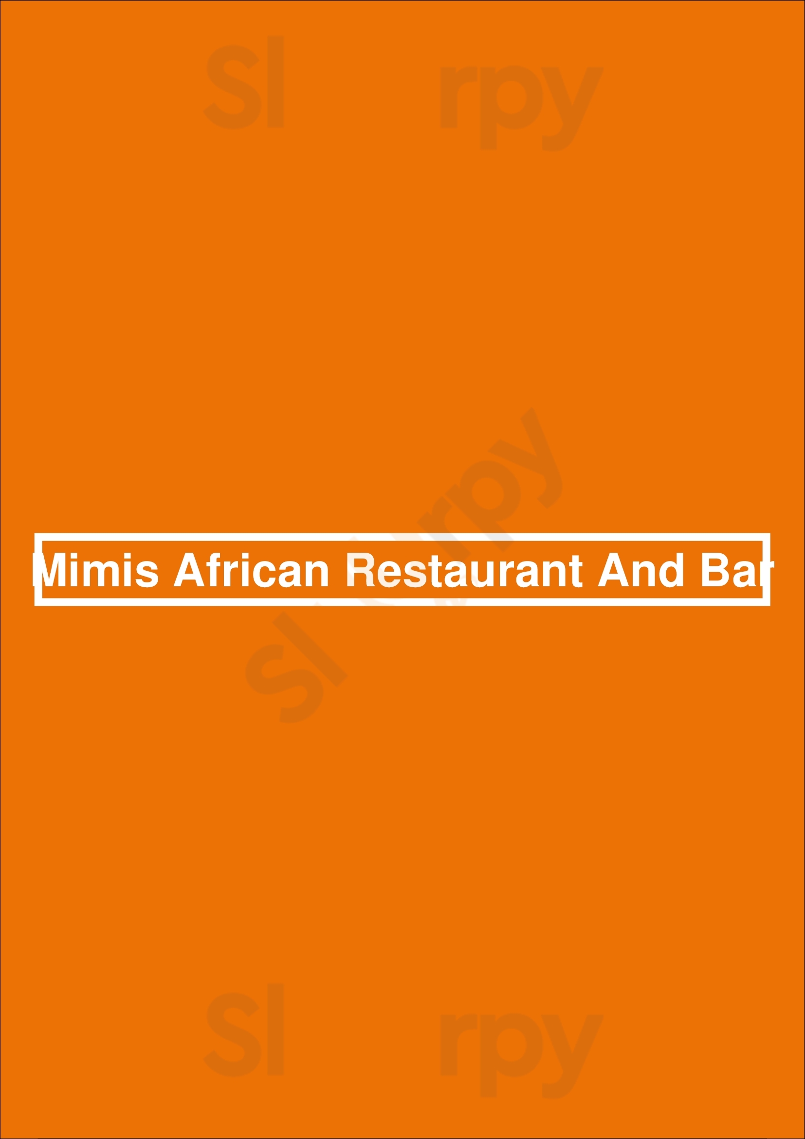 Mimis African Restaurant And Bar Bournemouth Menu - 1