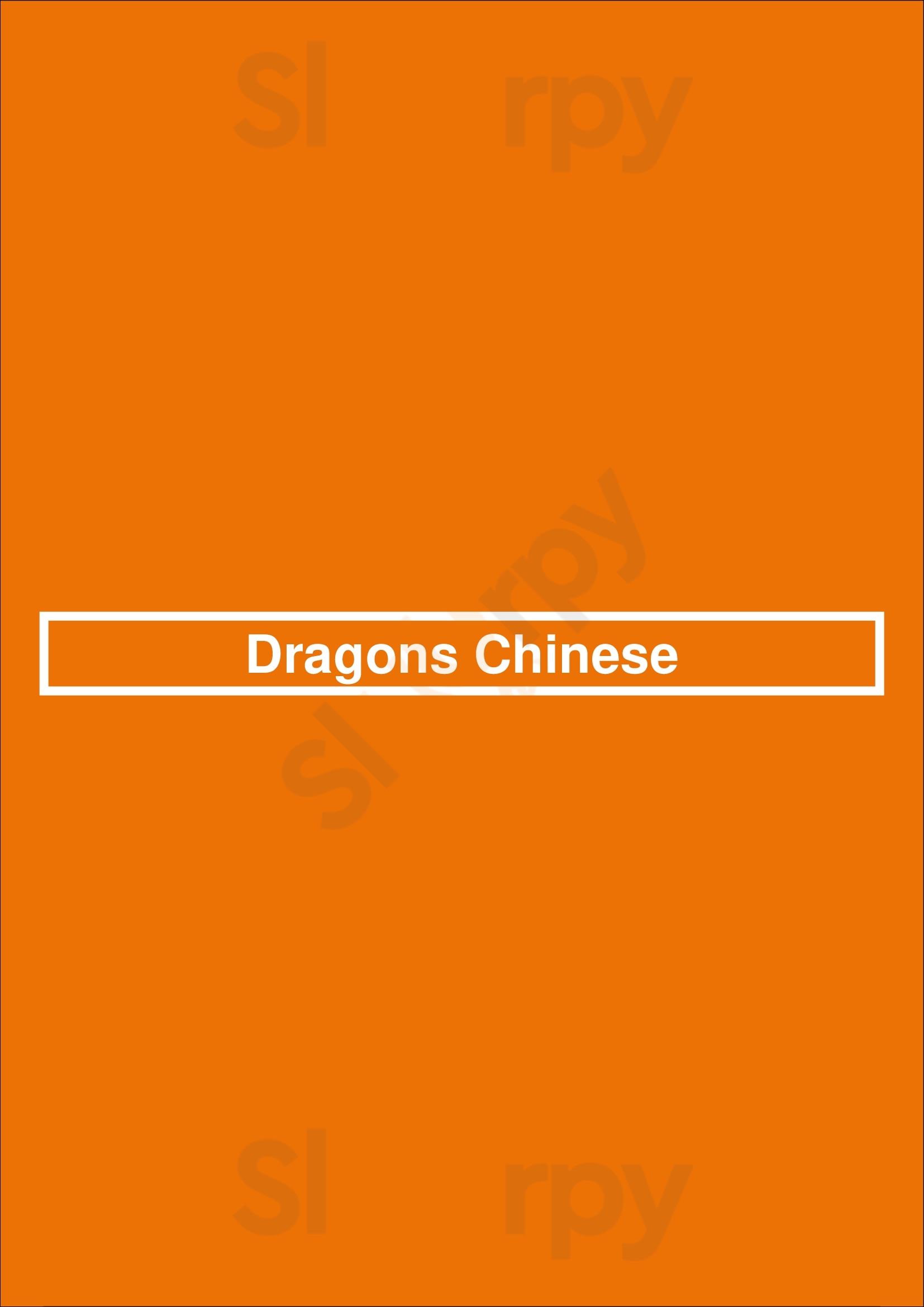 Dragons Chinese Windsor Menu - 1
