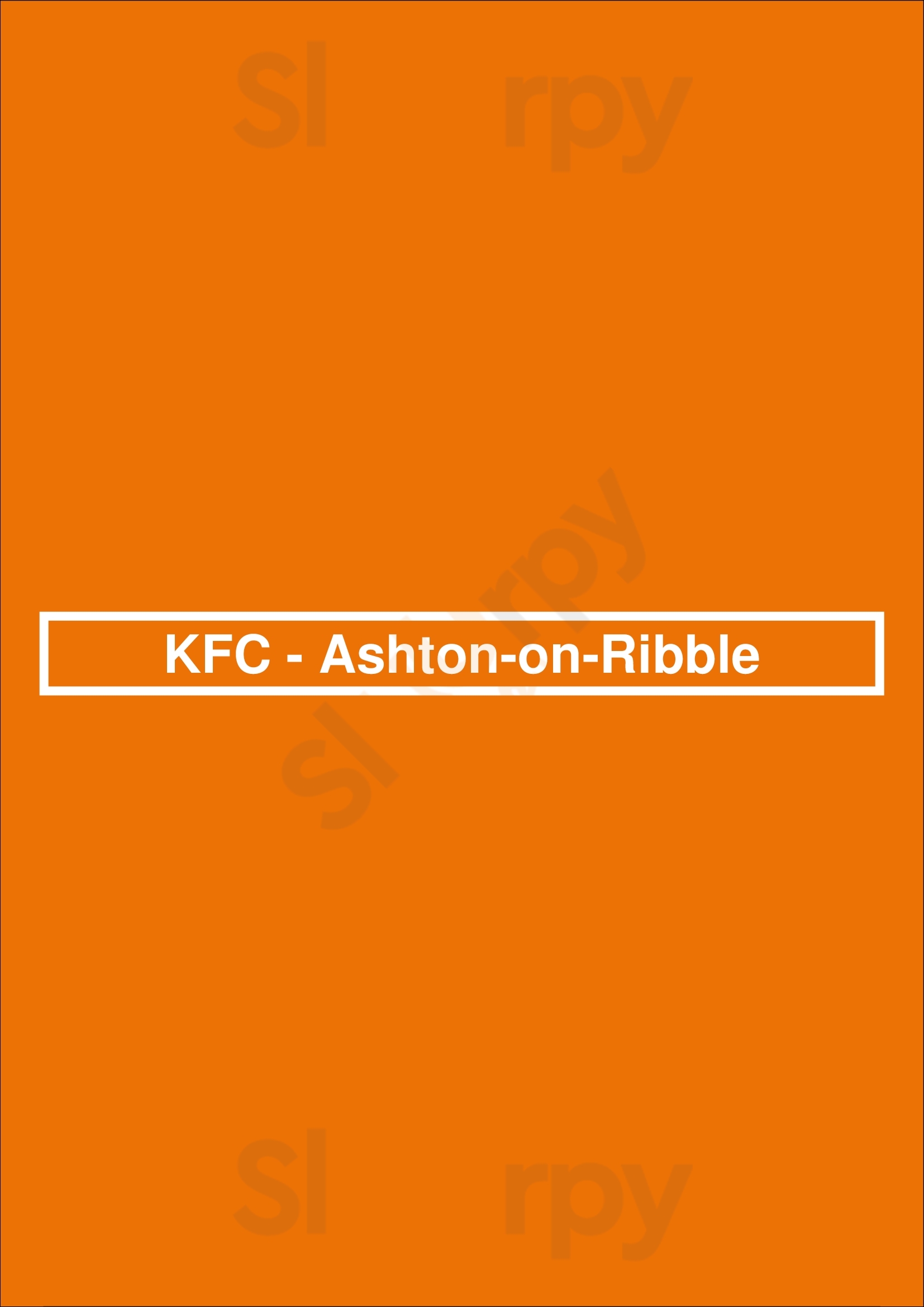 Kfc Preston - Ashton On Ribble Preston Menu - 1