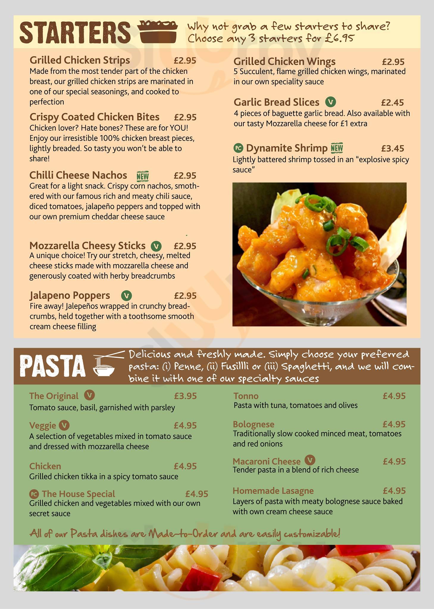 Main Menu - The Pizza Company