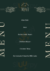 The Maharajah menu