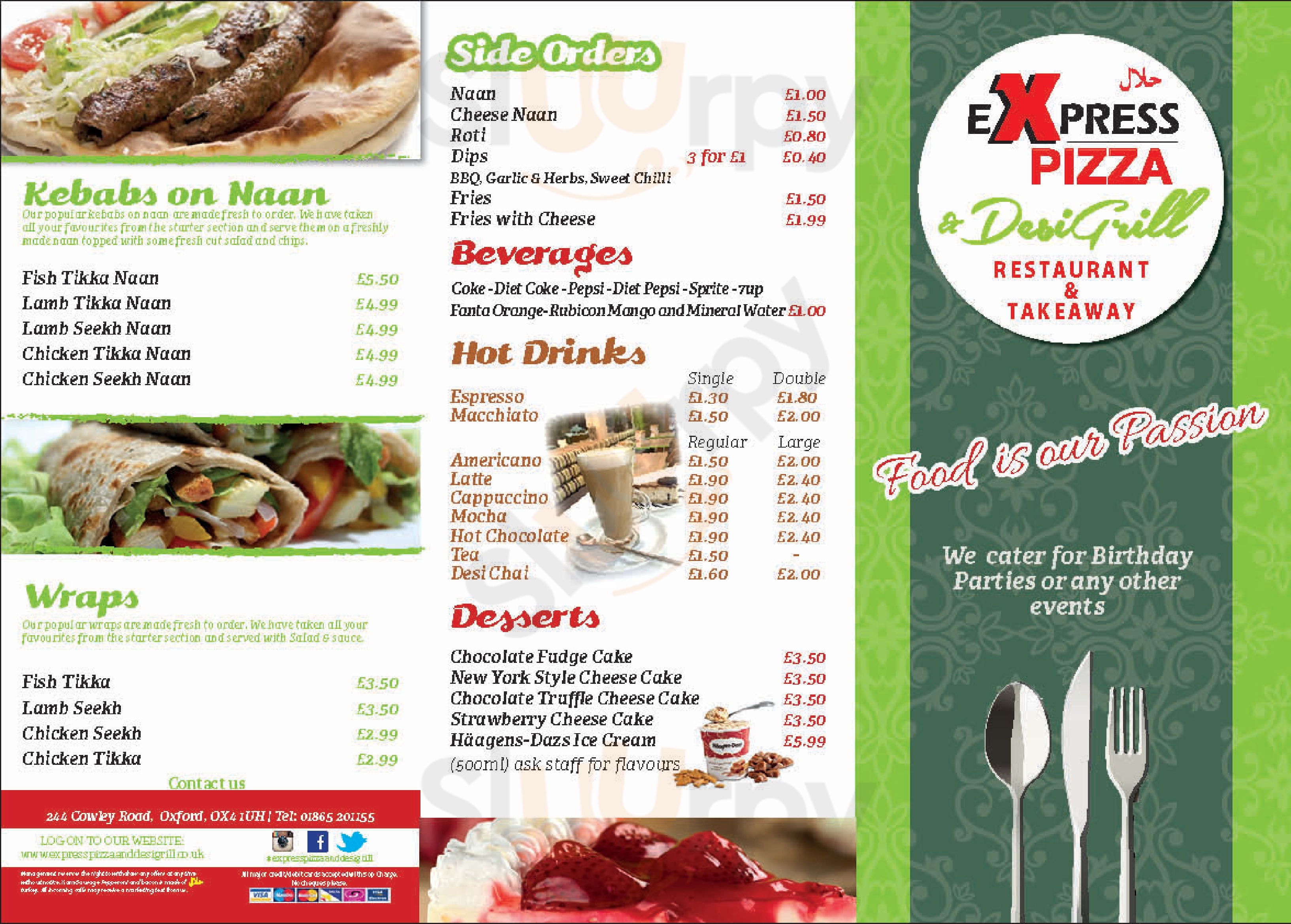 Main Menu - Express Pizza And Desi Grill
