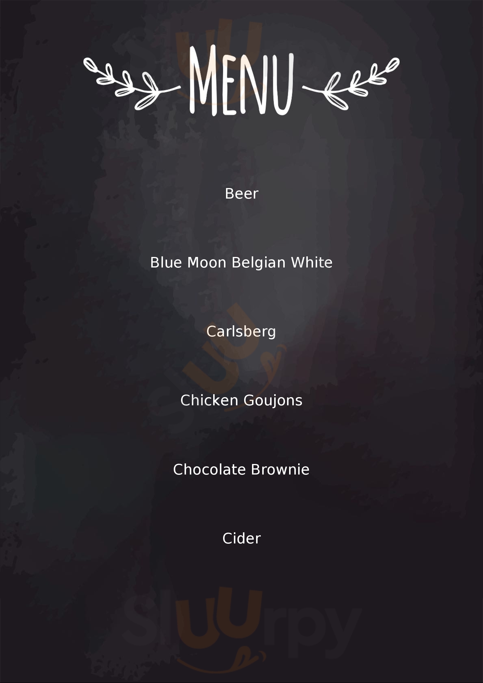 The George Tapps Bournemouth Menu - 1