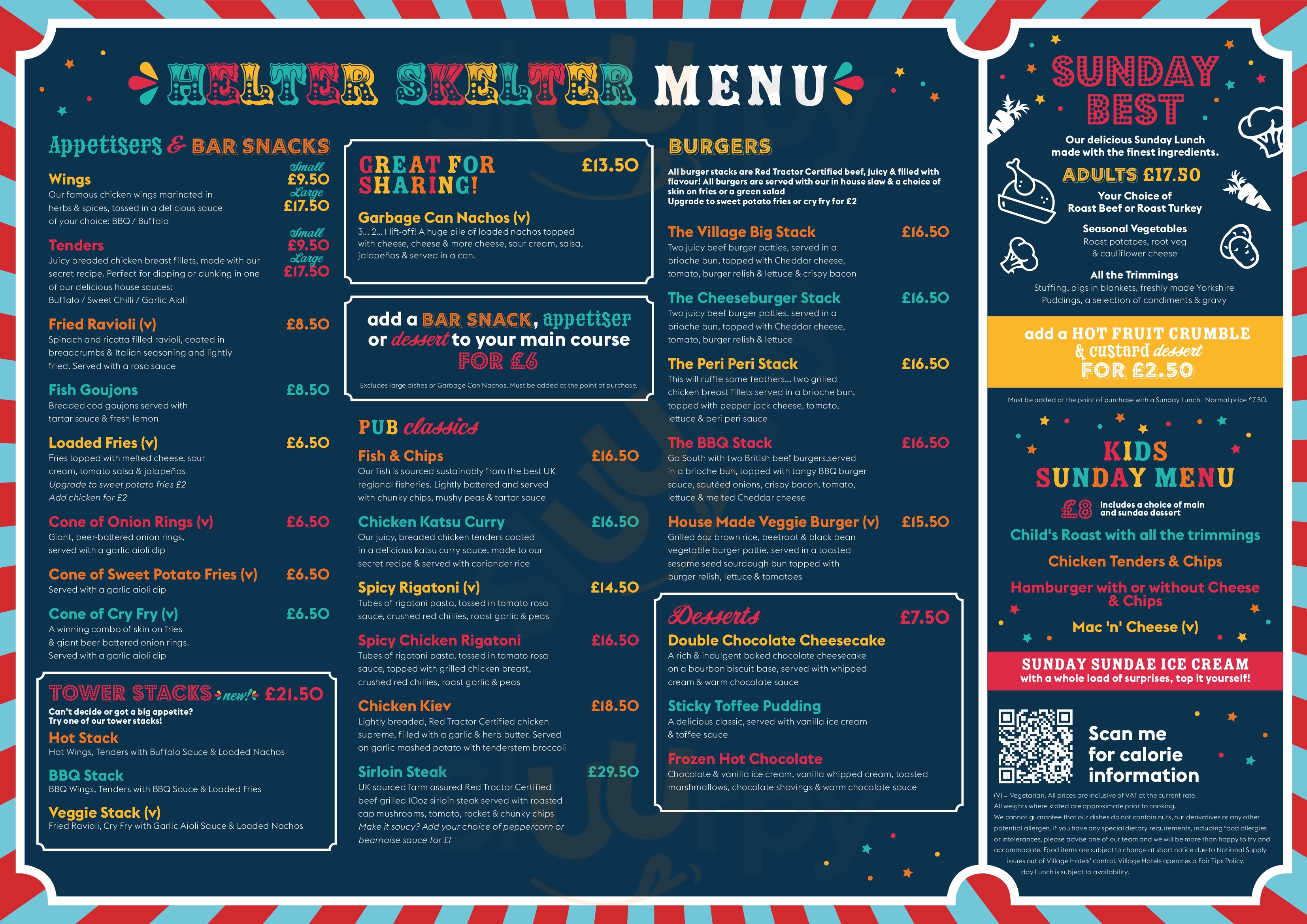 Main Menu - The Public House, Village Hotels