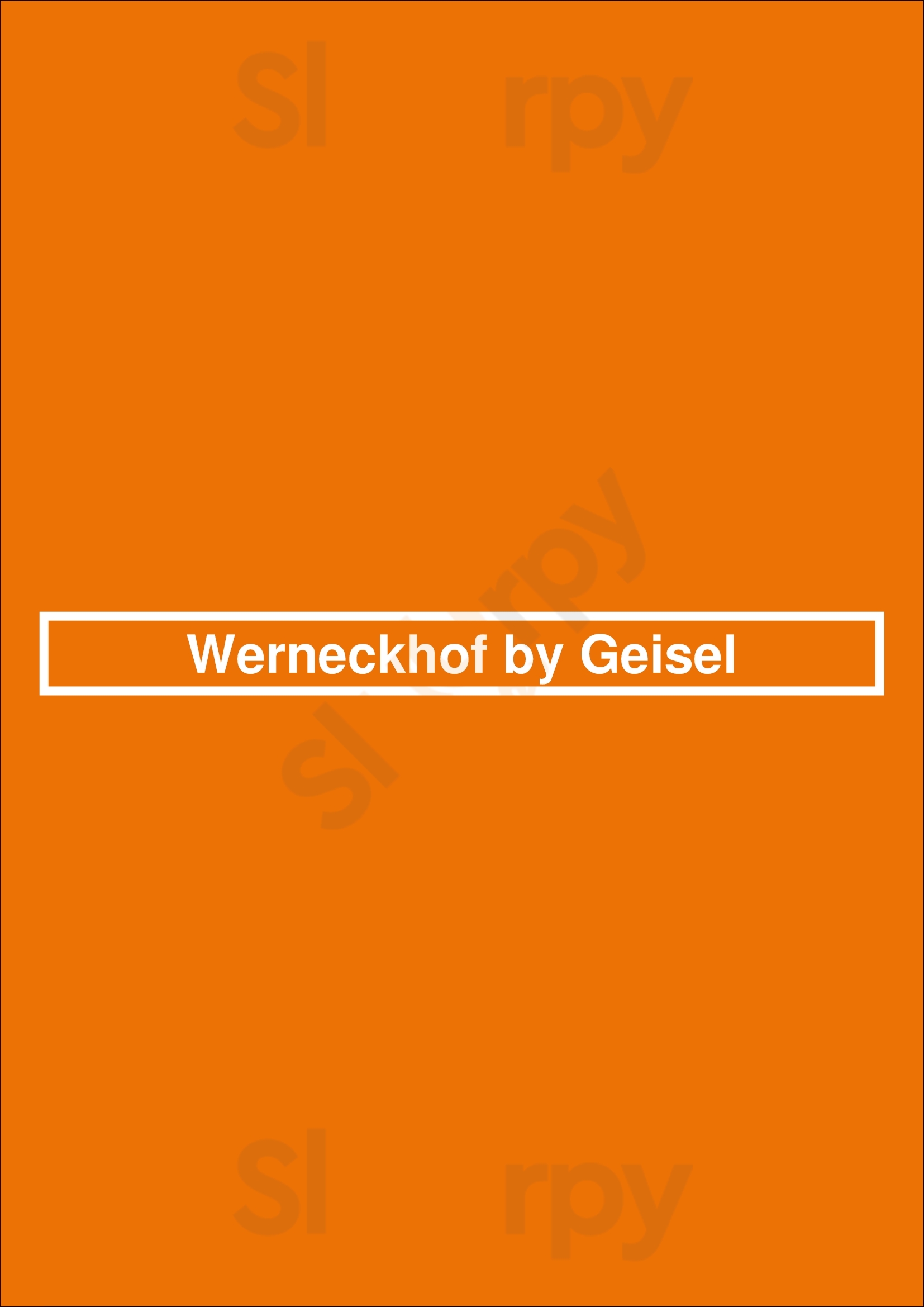 Werneckhof By Geisel München Menu - 1