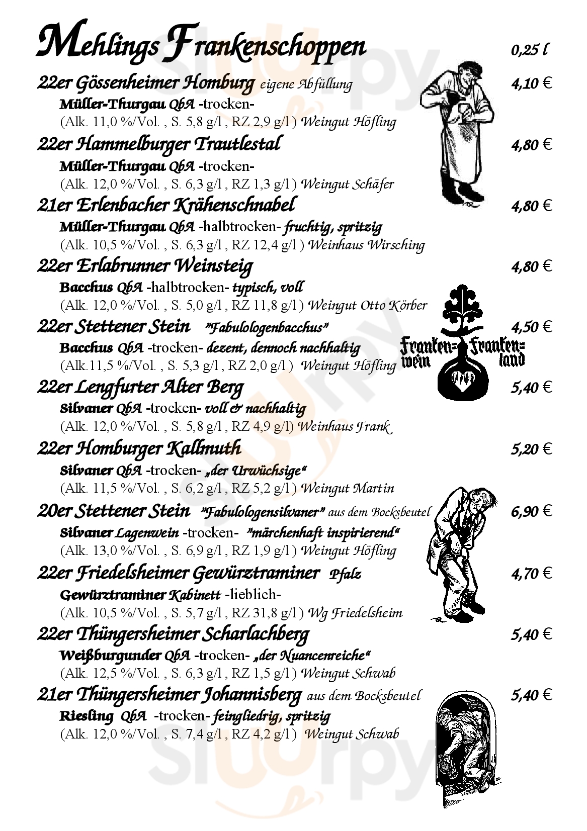 Weinhaus Mehling Lohr am Main Menu - 1