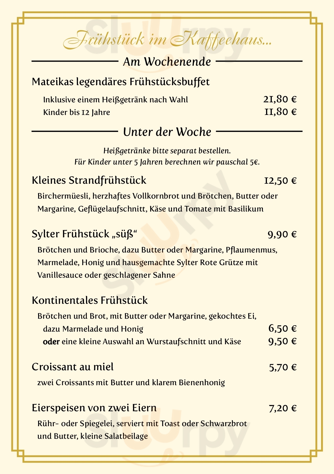 Café Mateika Westerland Menu - 1