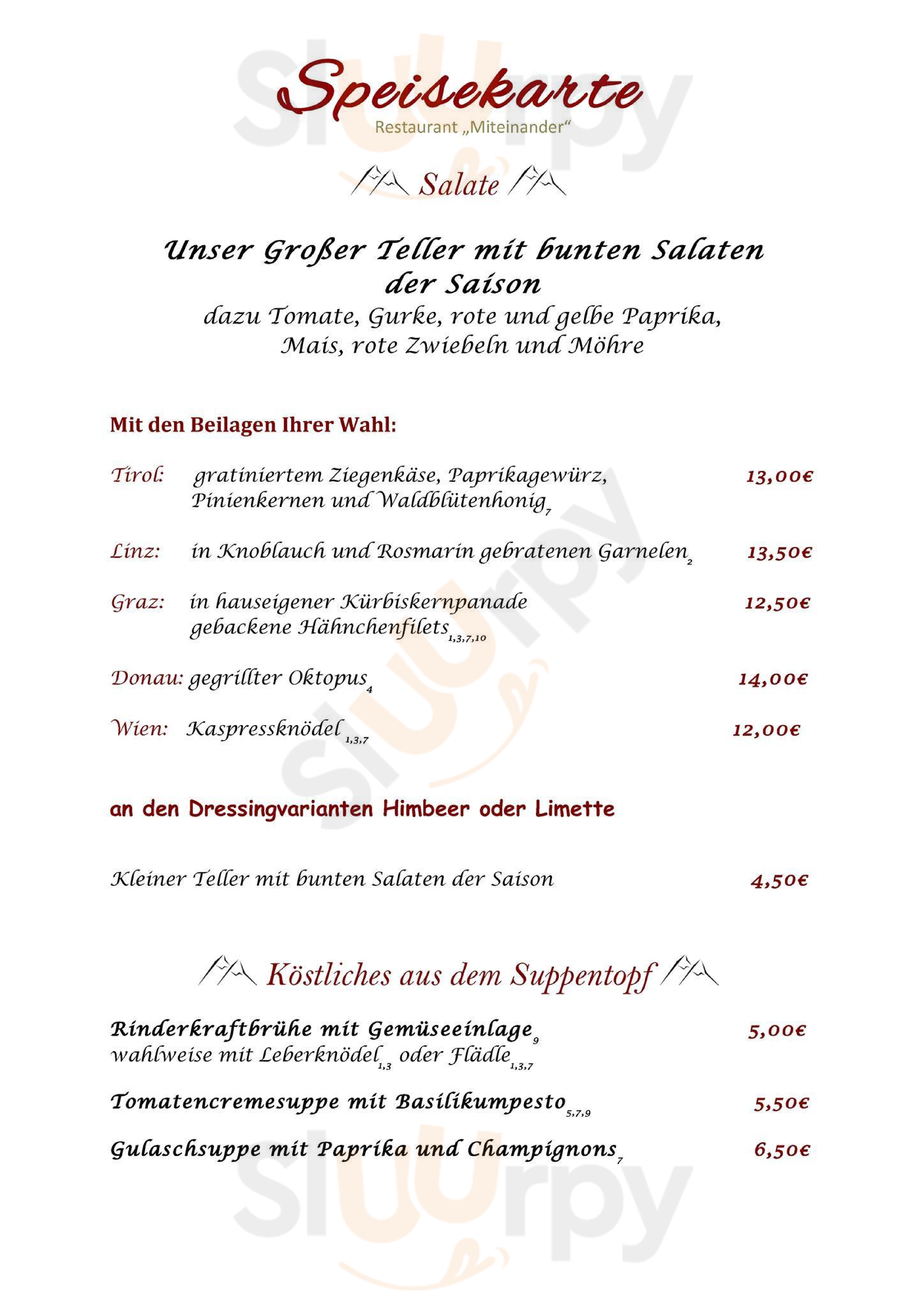 Restaurant Alter Esel Marktbreit Menu - 1