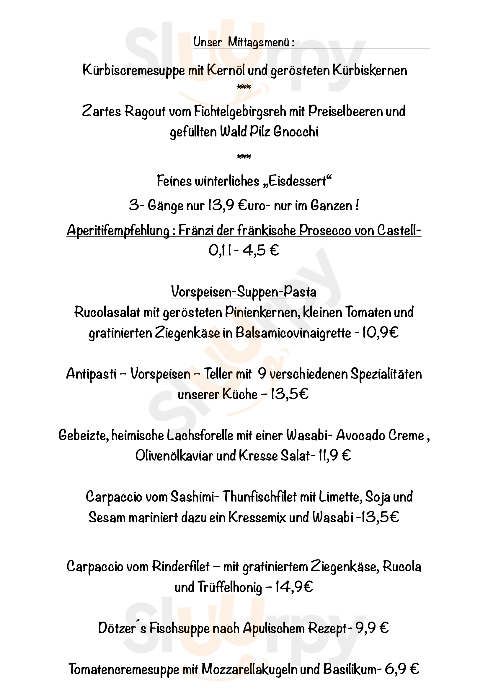 Dötzer Restauration Bayreuth Menu - 1