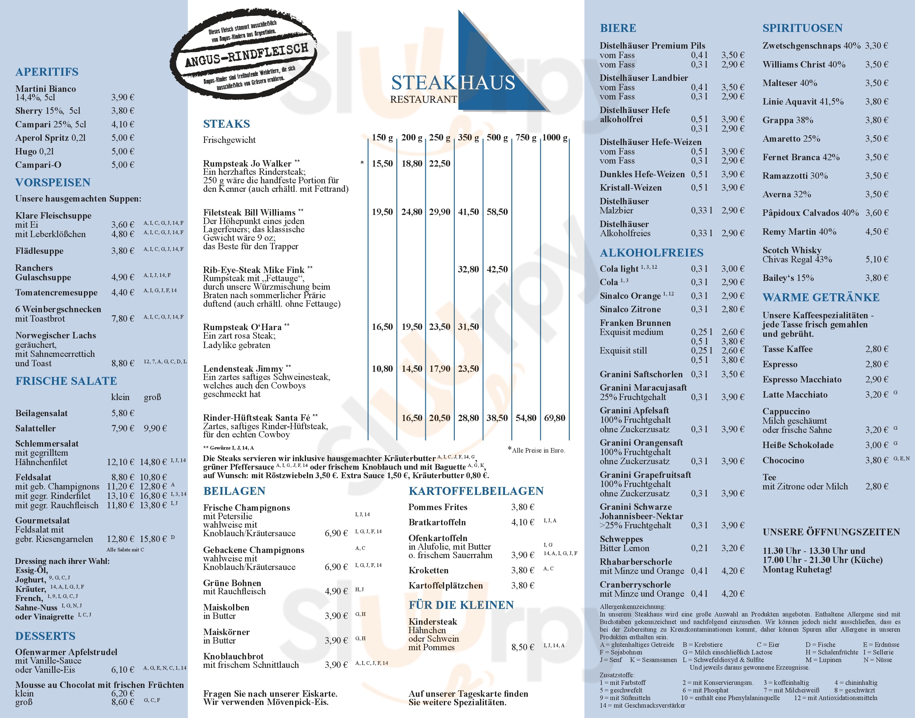 Steakhaus Würzburg Menu - 1