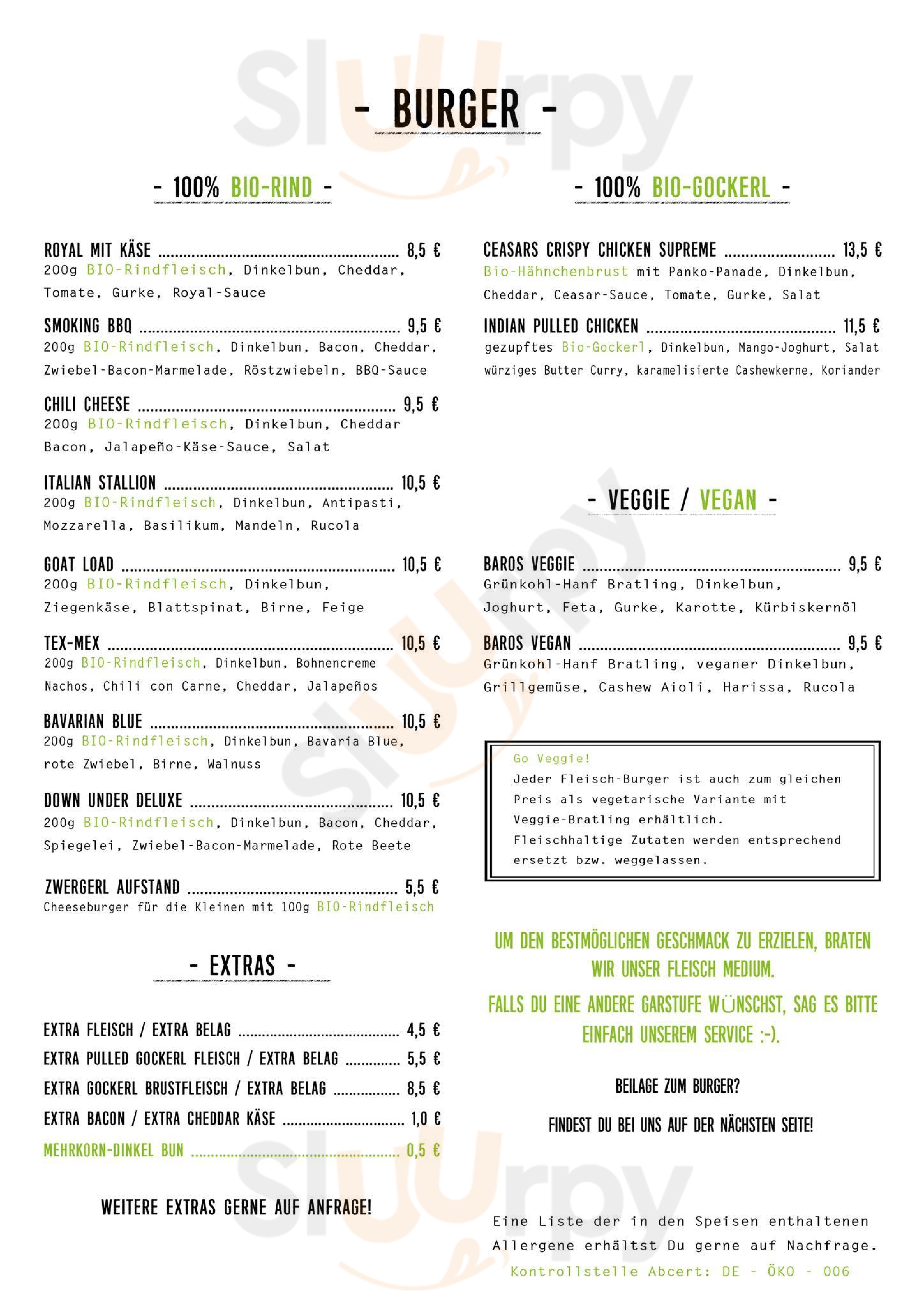 Baros Burger Marktredwitz Menu - 1