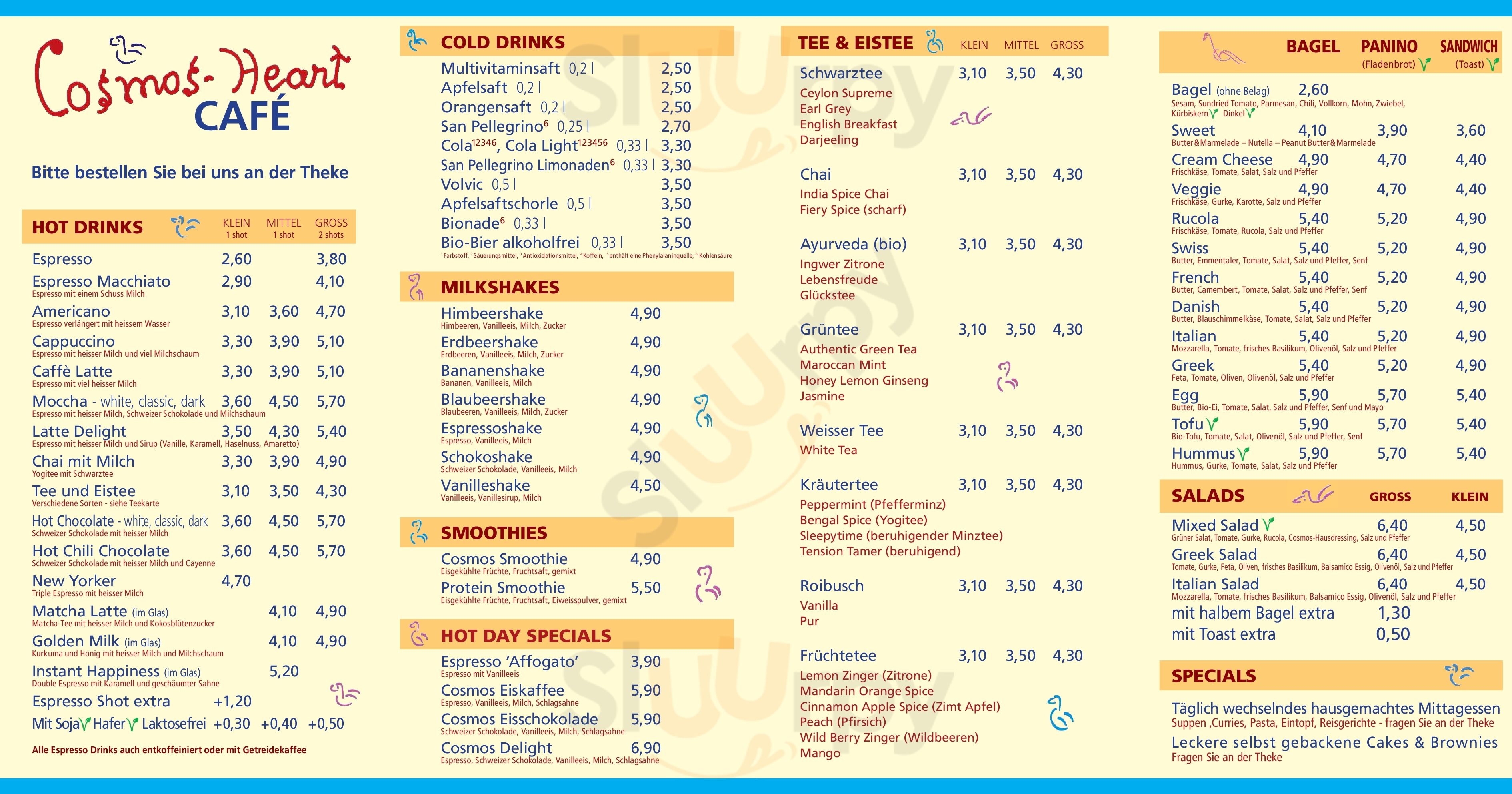 Main Menu - Cafe Cosmos-heart