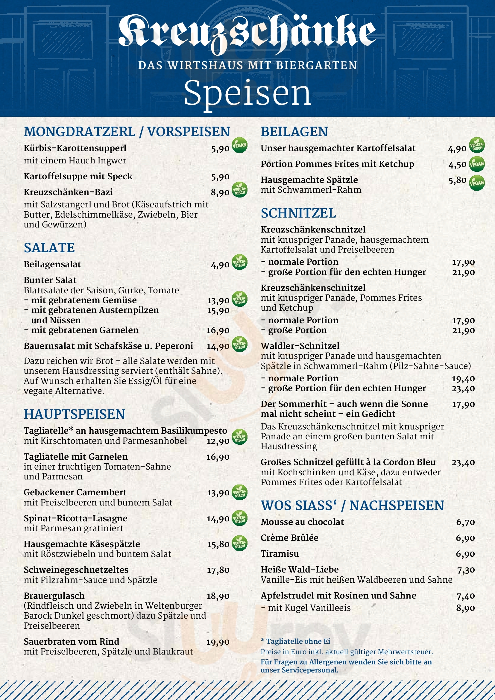 Kreuzschänke Regensburg Menu - 1