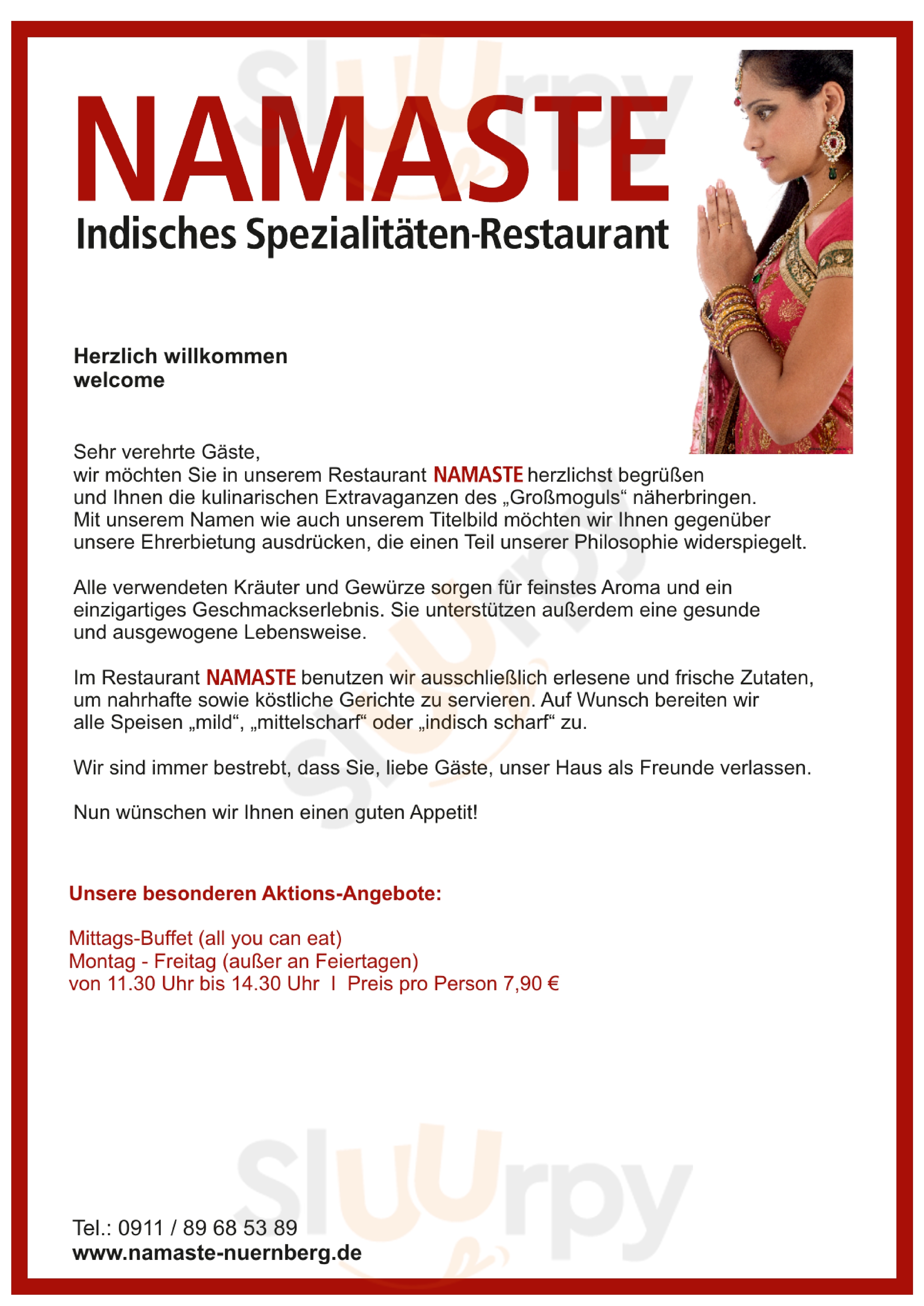 Namaste Indisches Restaurant Nürnberg Menu - 1