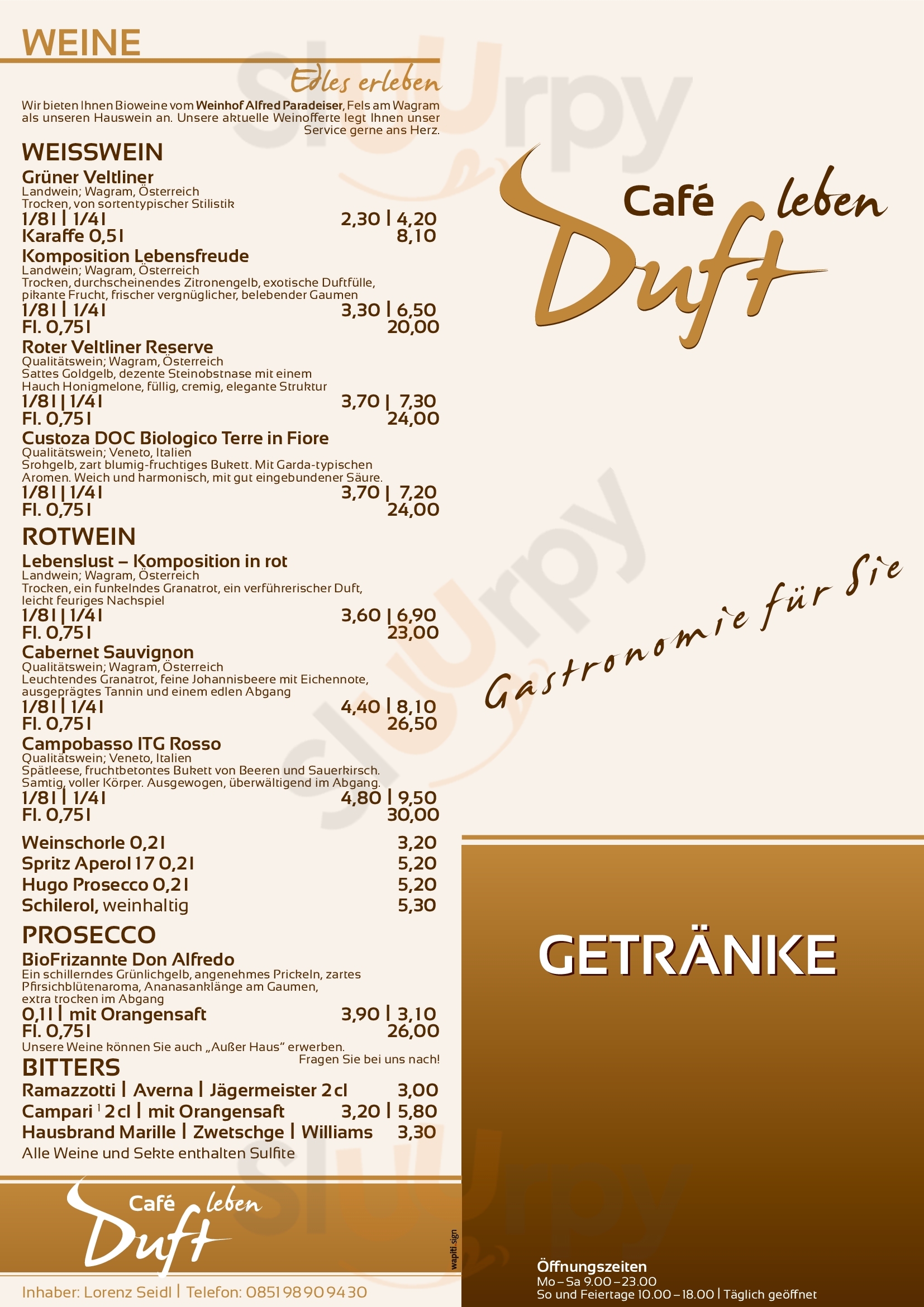 Cafe Duft Passau Menu - 1