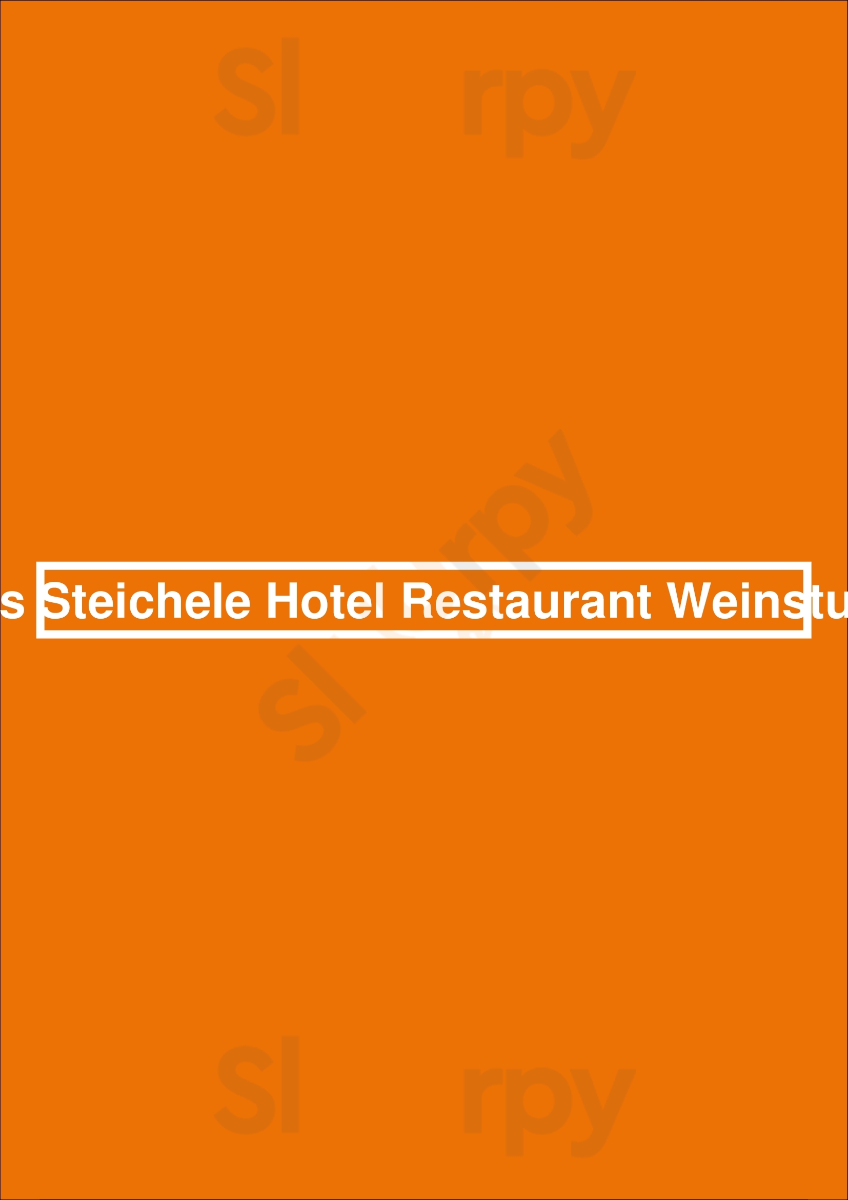 Das Steichele Hotel Restaurant Weinstube Nürnberg Menu - 1