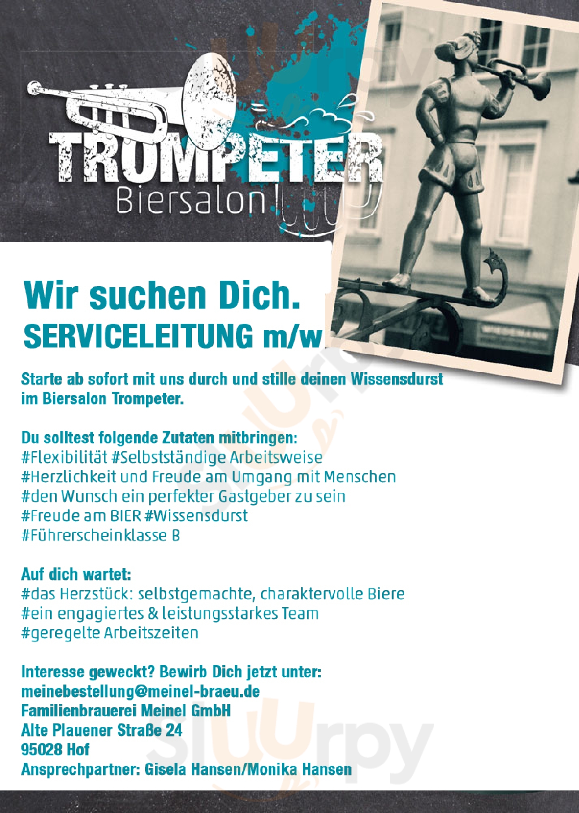 Biersalon Trompeter Hof Menu - 1