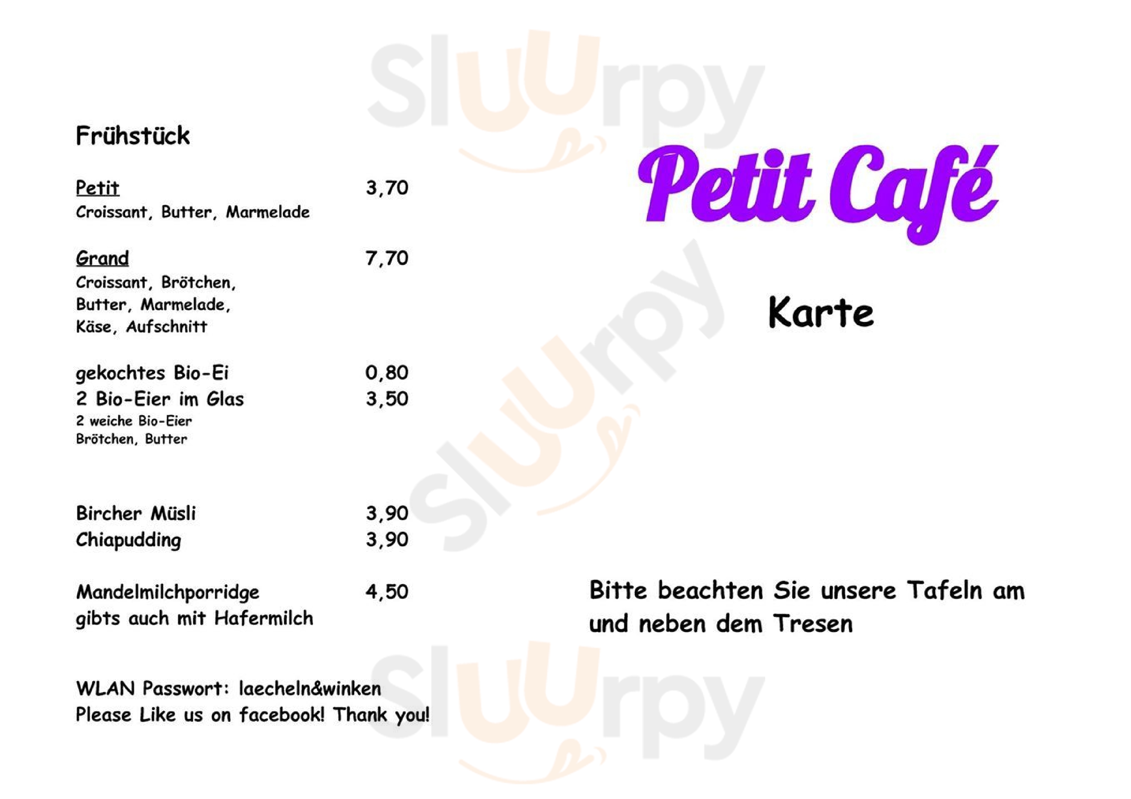 Petit Cafe Würzburg Menu - 1