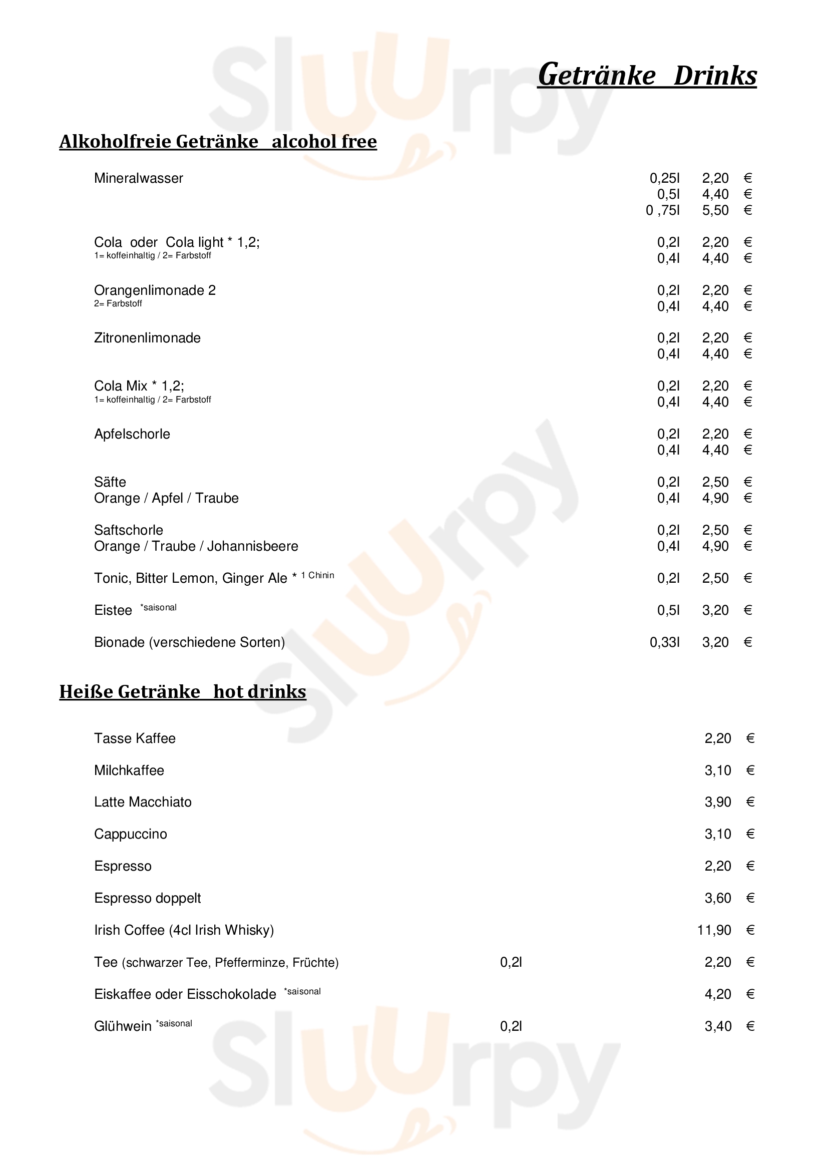 Der Nassauer Keller Nürnberg Menu - 1