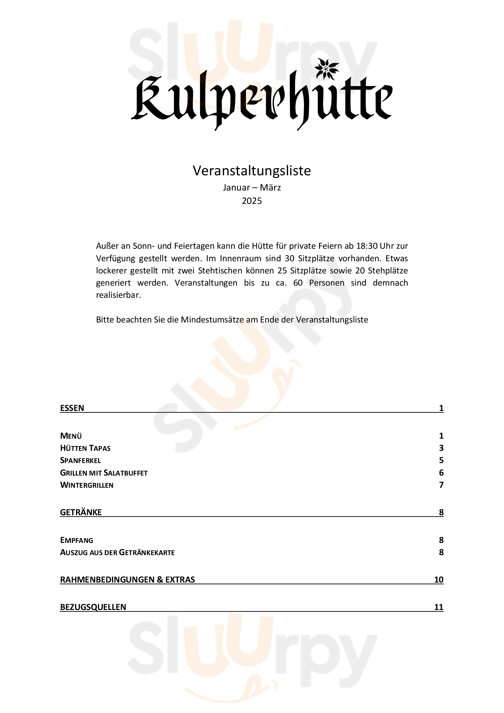 Main Menu - Kulperhütte