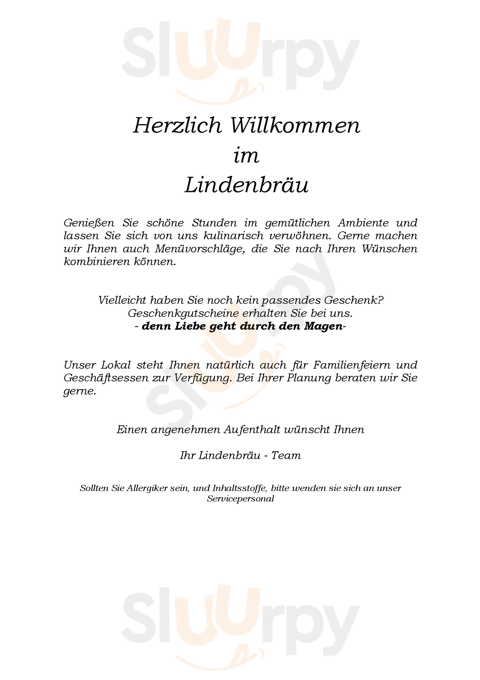 Gaststätte Lindenbräu Strullendorf Strullendorf Menu - 1