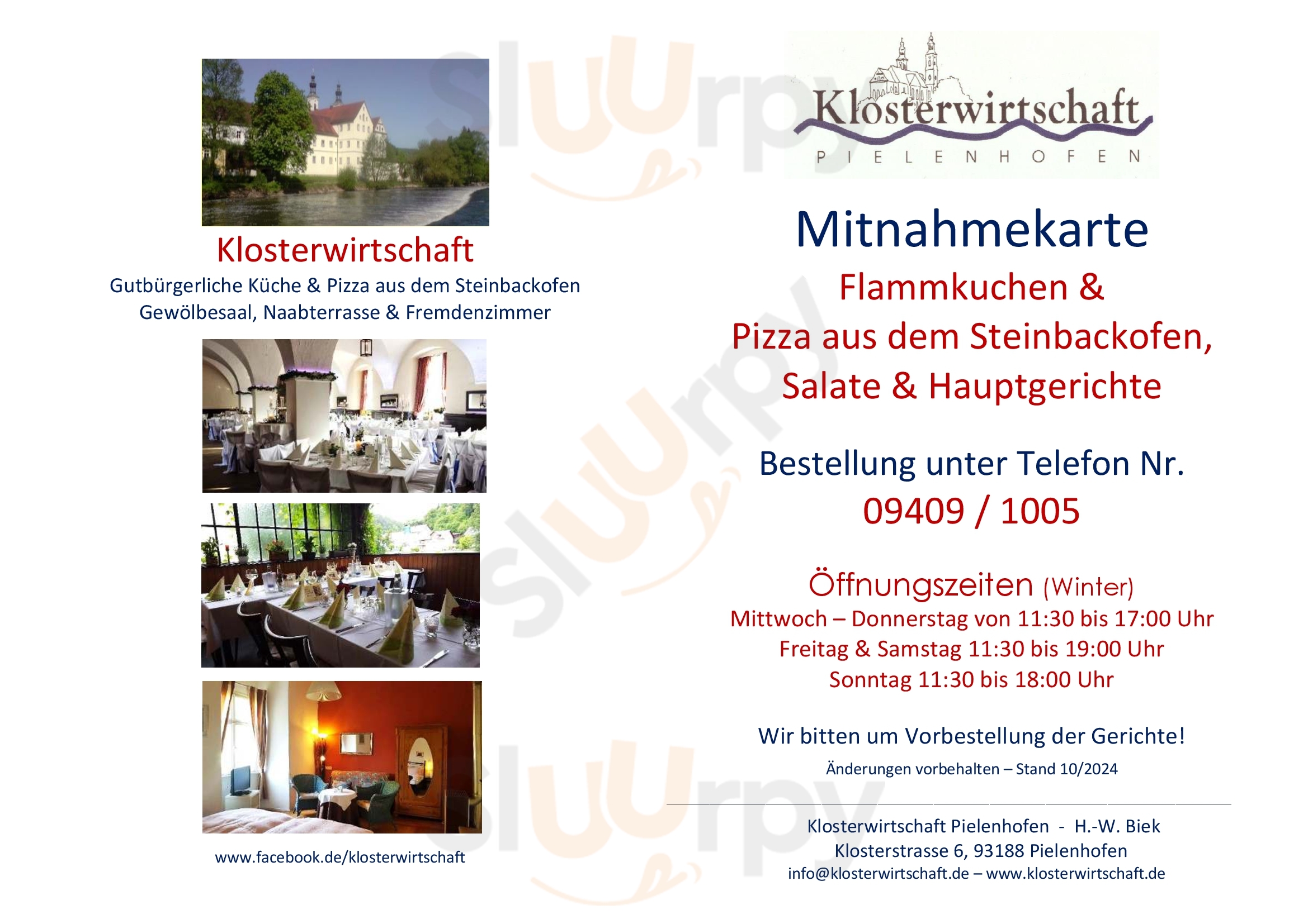 Klosterwirtschaft Pielenhofen Pielenhofen Menu - 1