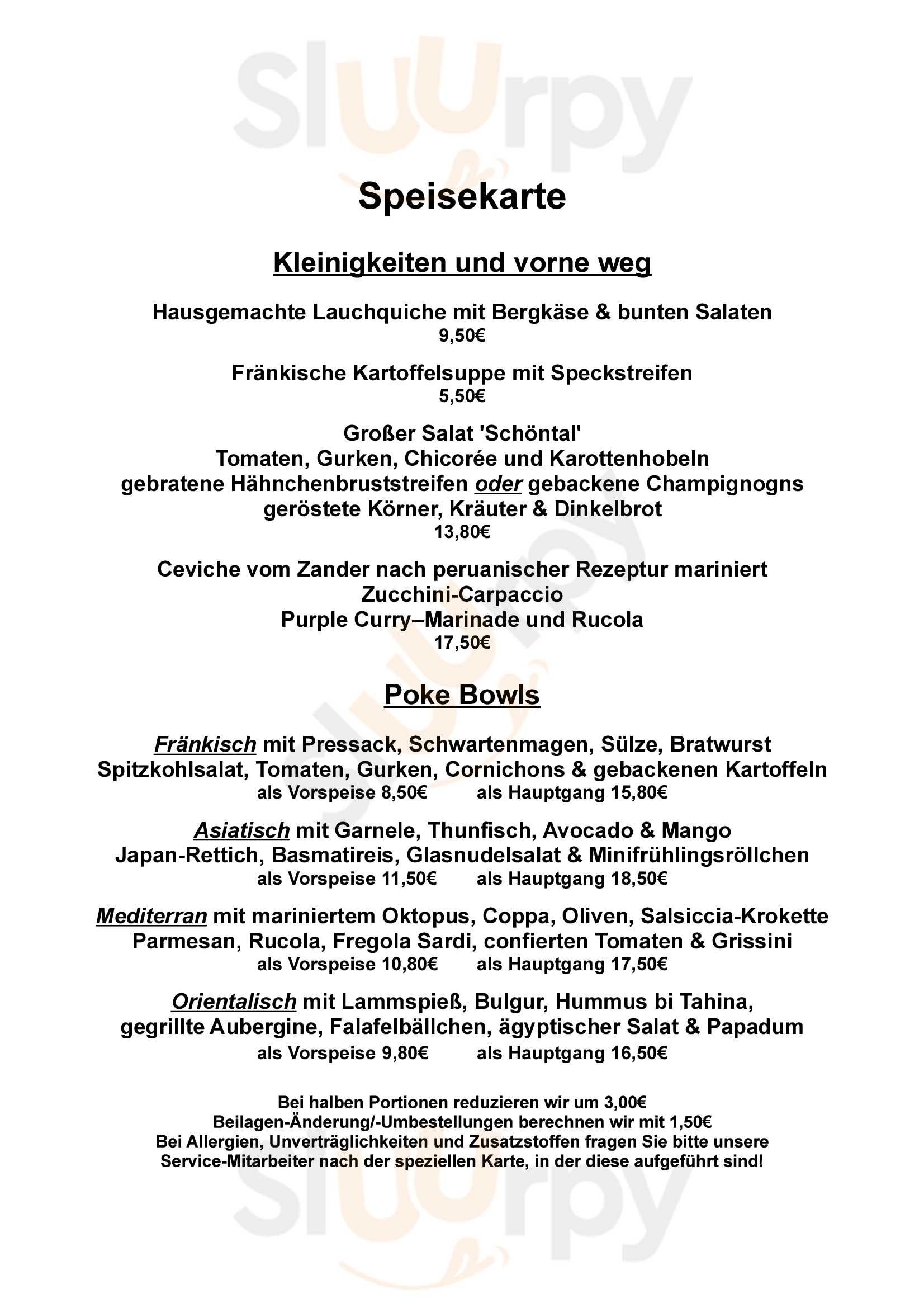 Schöntal-weinstuben Aschaffenburg Menu - 1