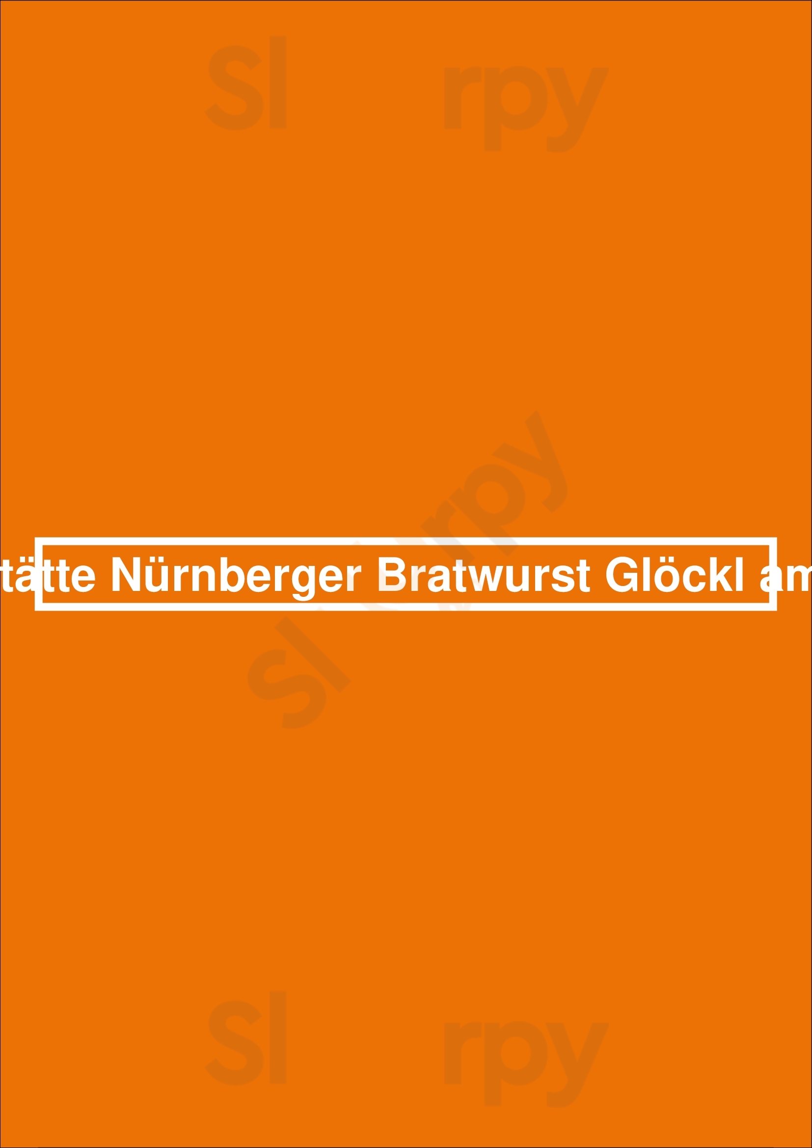 Gaststätte Nürnberger Bratwurst Glöckl Am Dom München Menu - 1