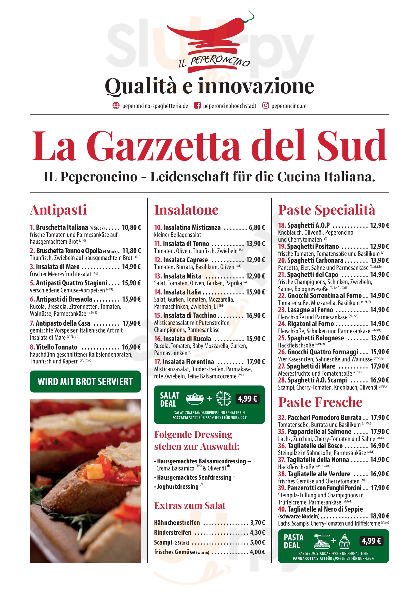 Main Menu - Il Peperoncino