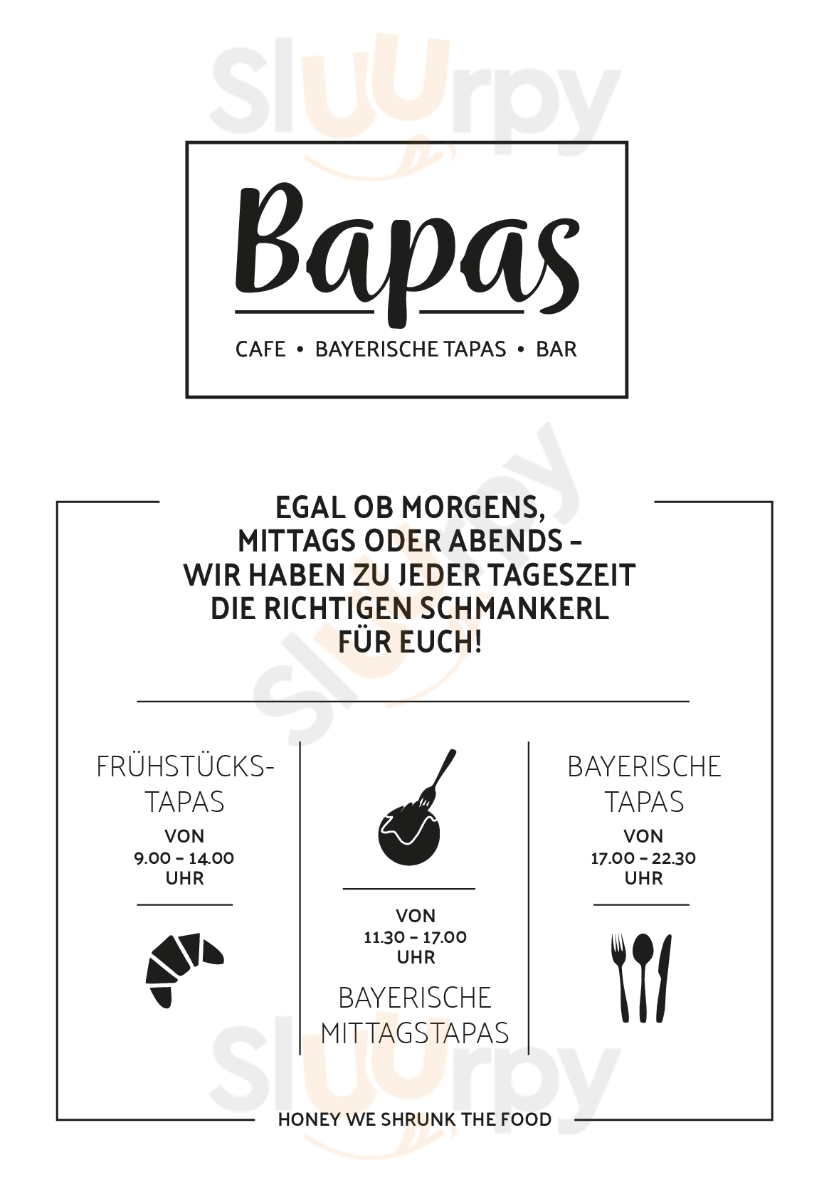 Bapas München - Bayerische Tapas - Cafe - Bar München Menu - 1