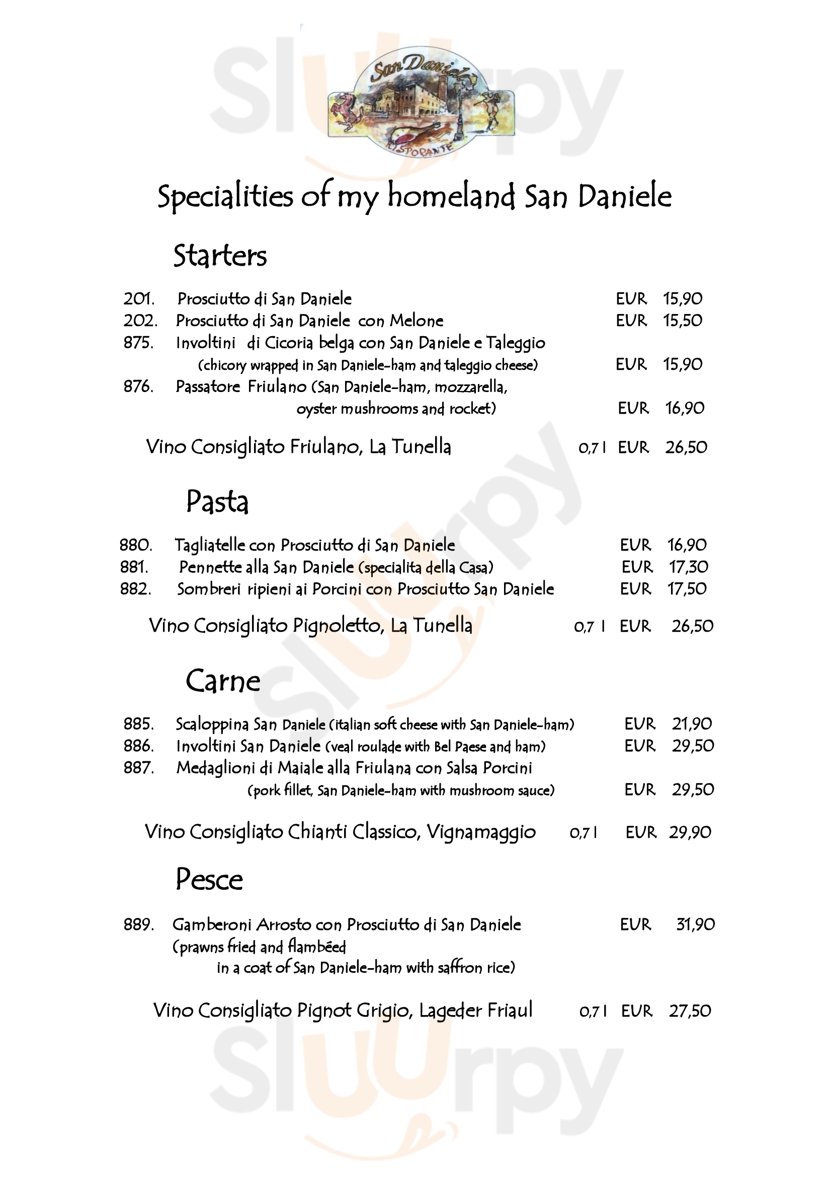 Main Menu - San Daniele