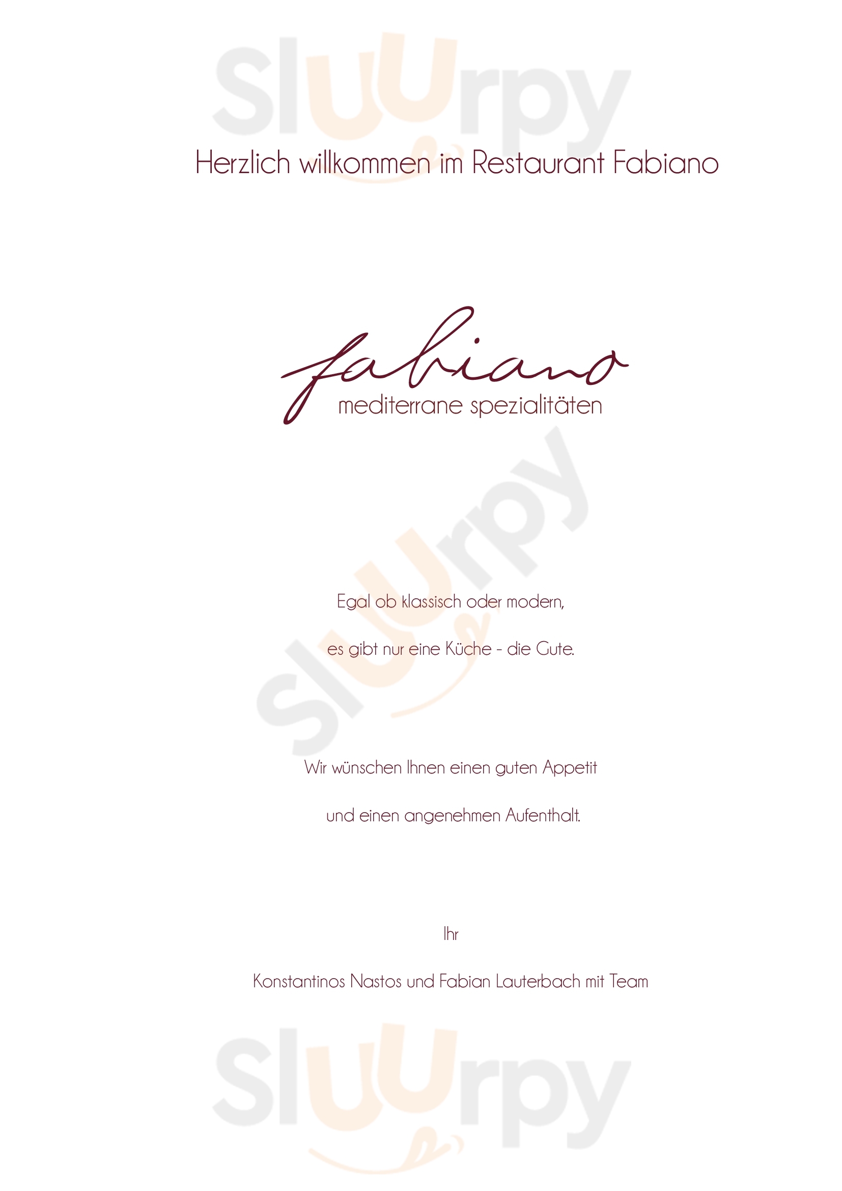 Fabiano - Mediterrane Spezialitäten Schwabach Menu - 1