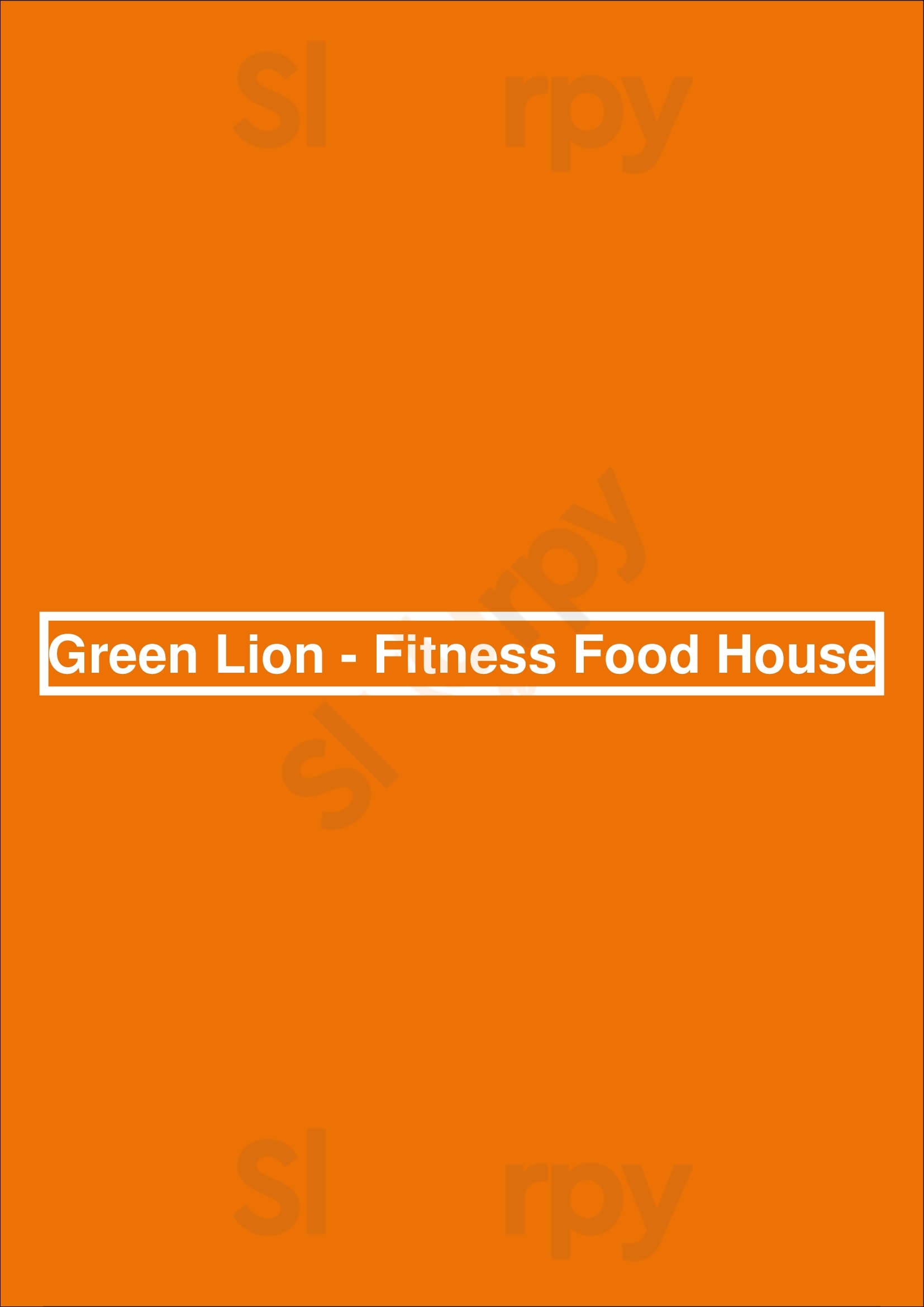 Green Lion - Fitness Food House Nürnberg Menu - 1