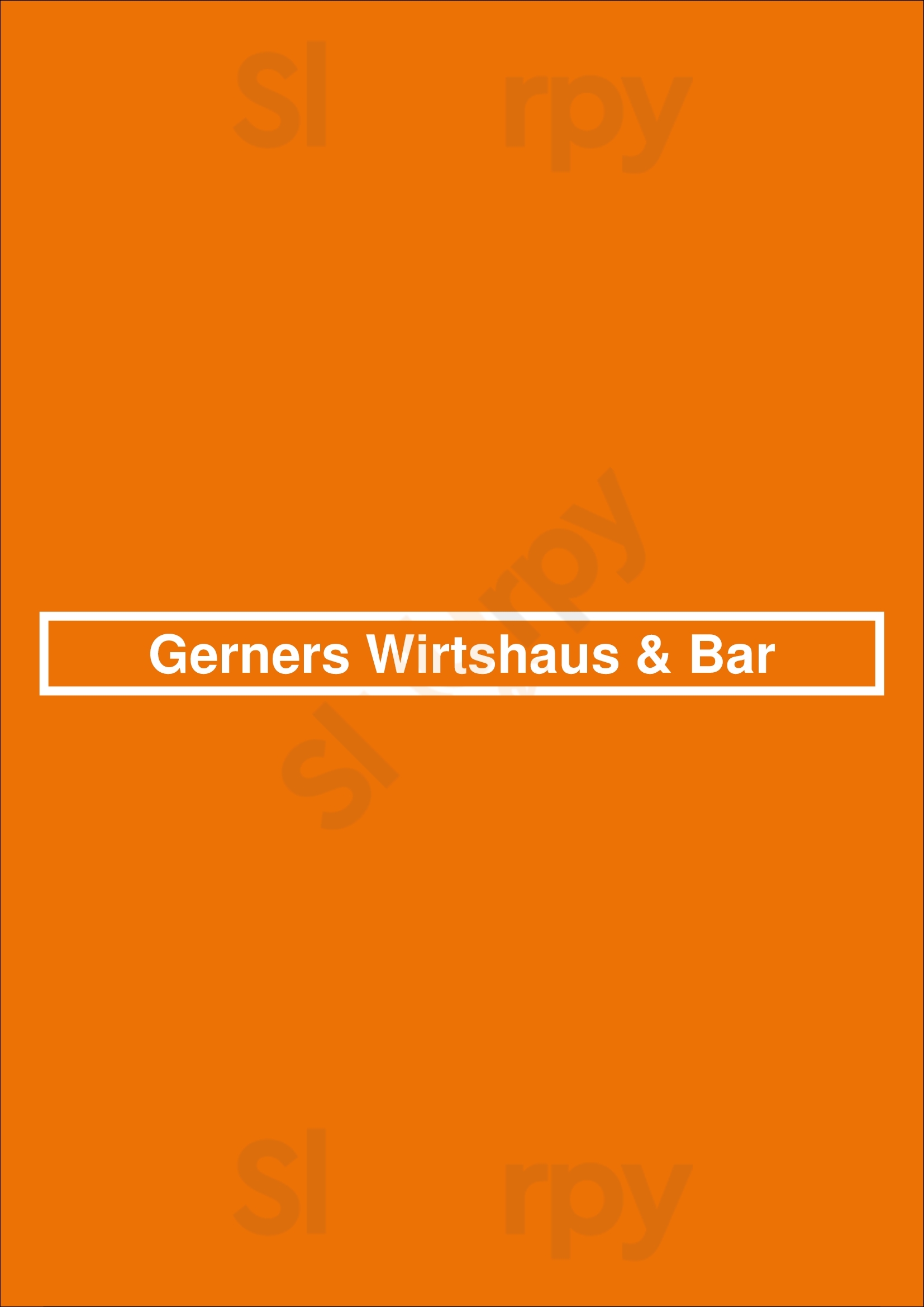 Gerners Wirtshaus & Bar München Menu - 1