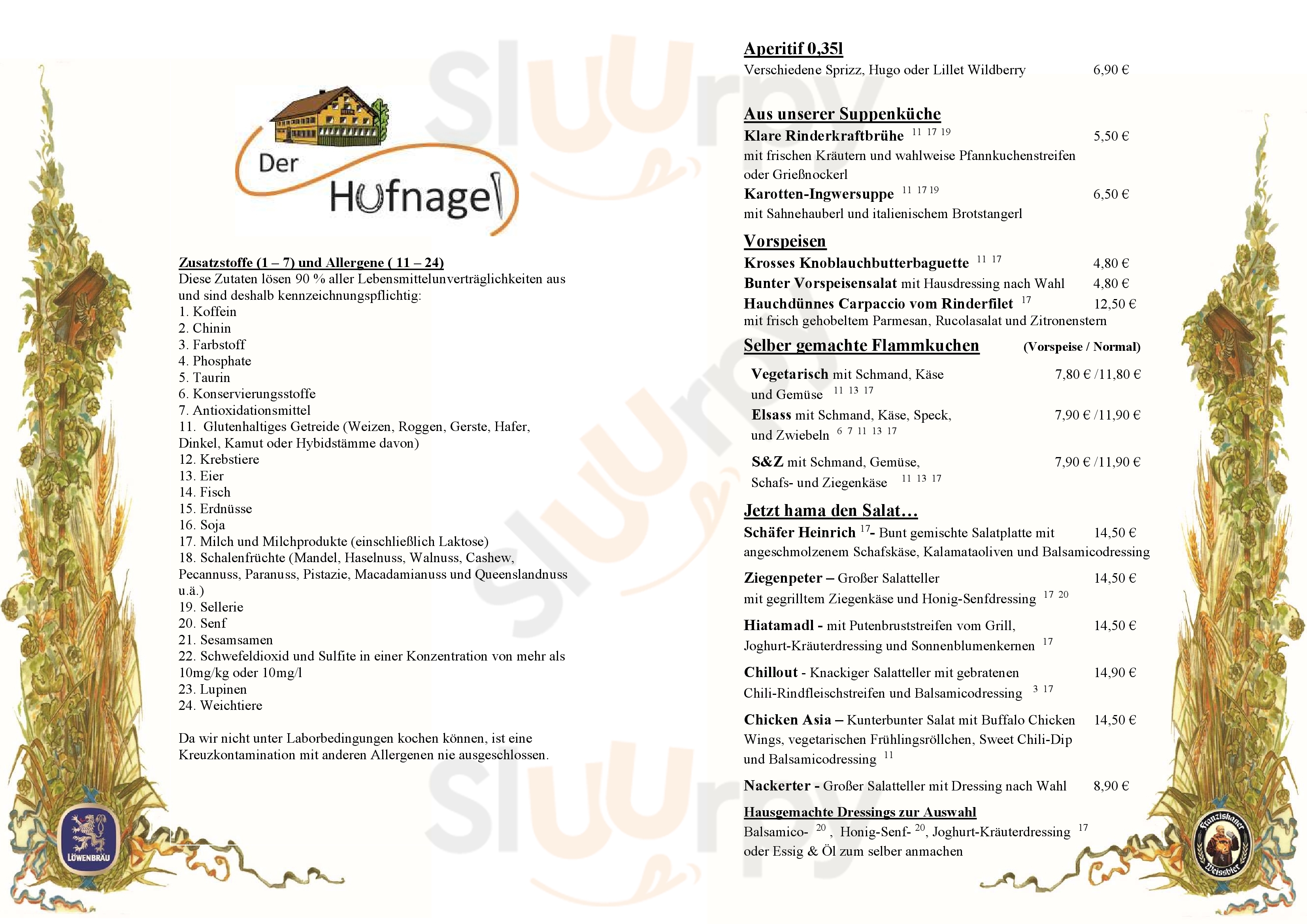 Der Hufnagel München Menu - 1