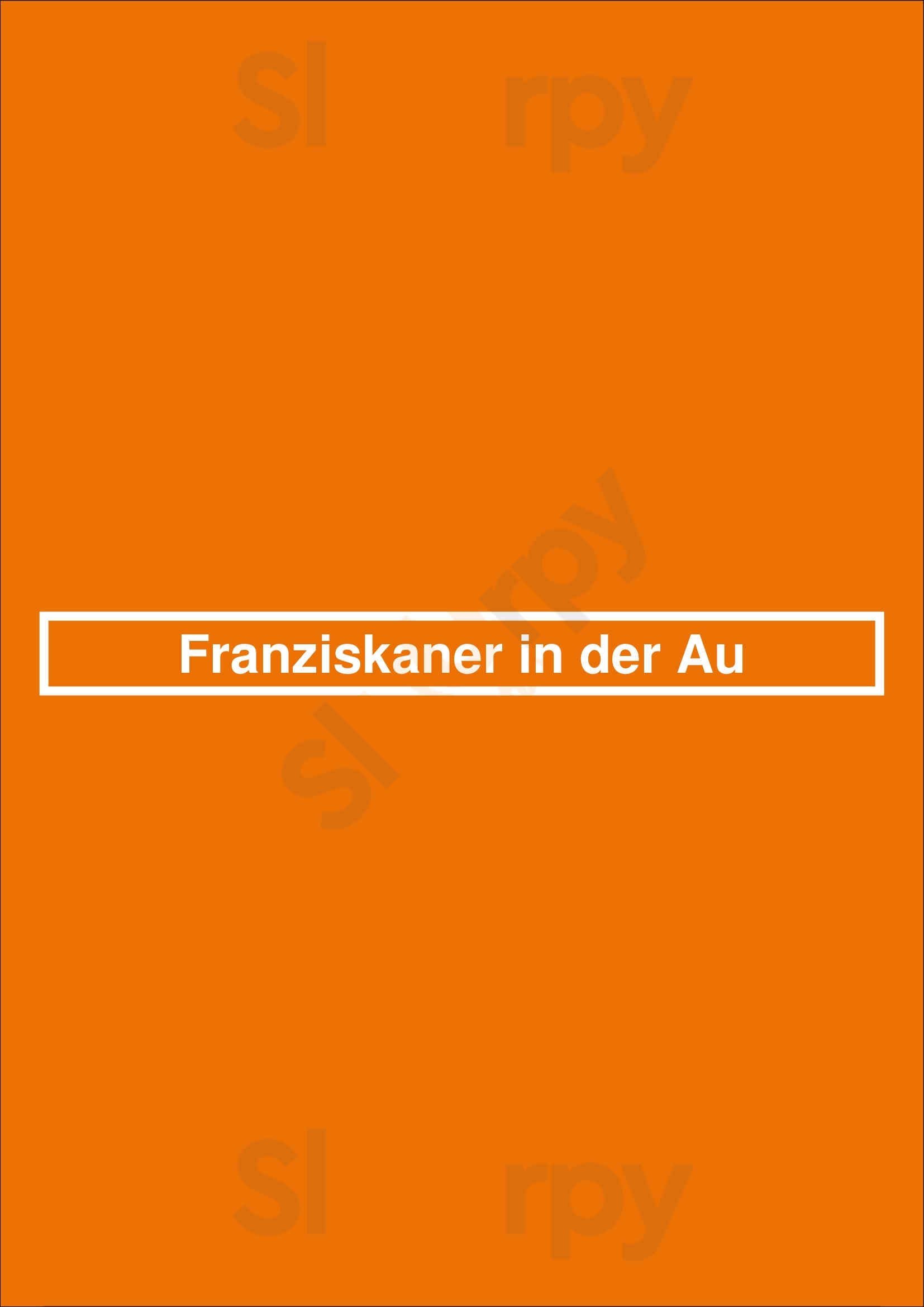 Franziskaner In Der Au München Menu - 1
