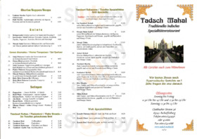 Tadsch Mahal Indische Spezialitaten