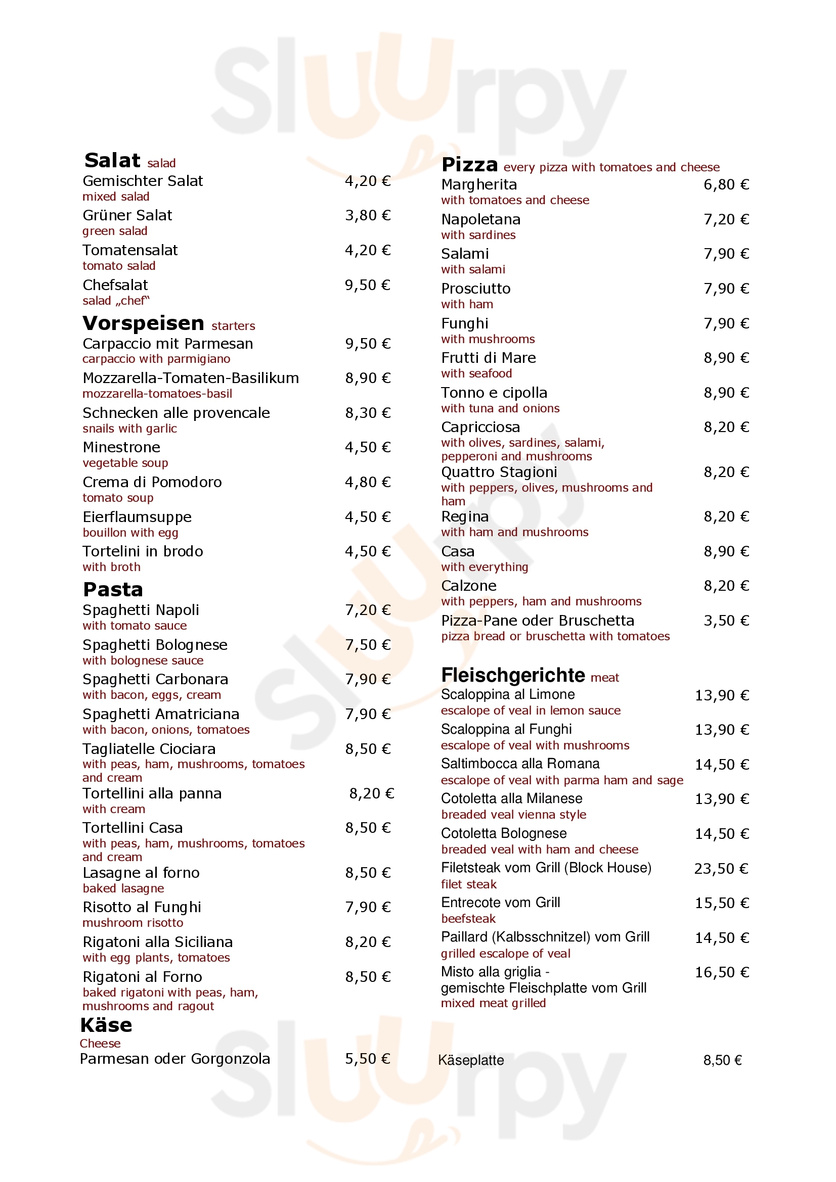 Ristorante Tassilo Da Sebastiano München Menu - 1