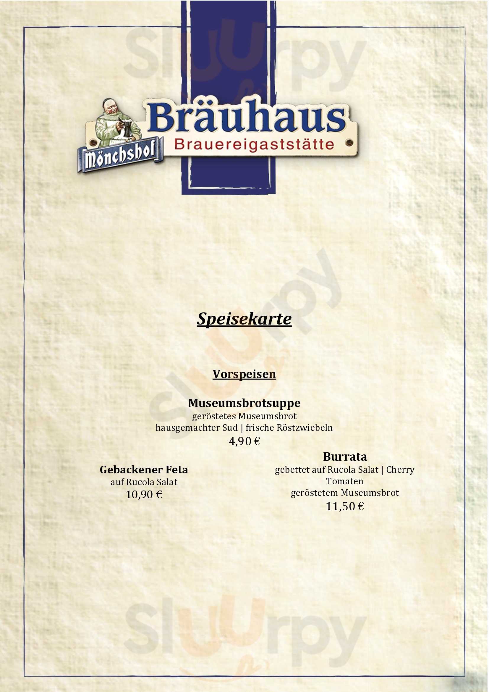 Zum Mönchshof Bräuhaus Kulmbach Menu - 1