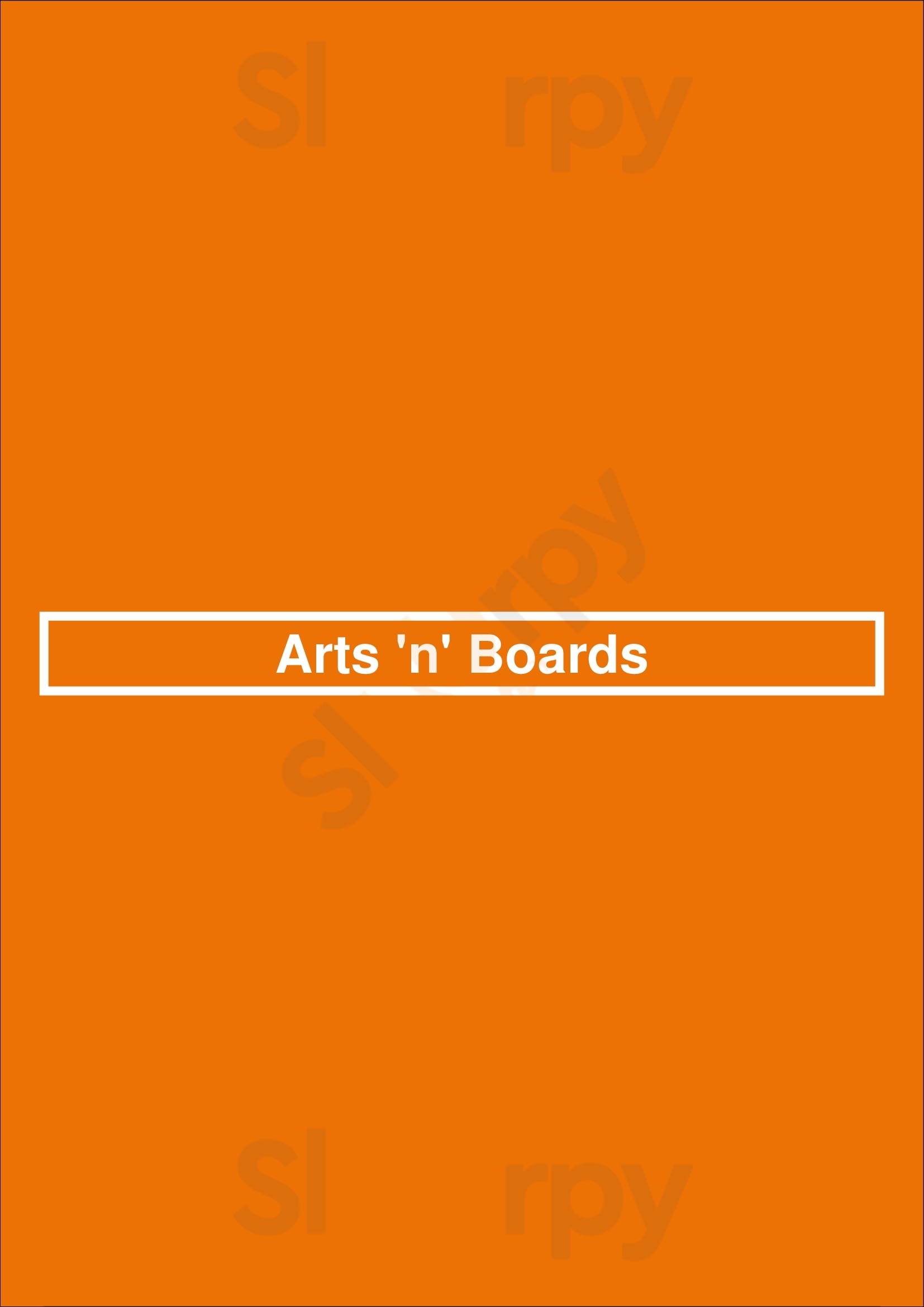 Arts 'n' Boards München Menu - 1
