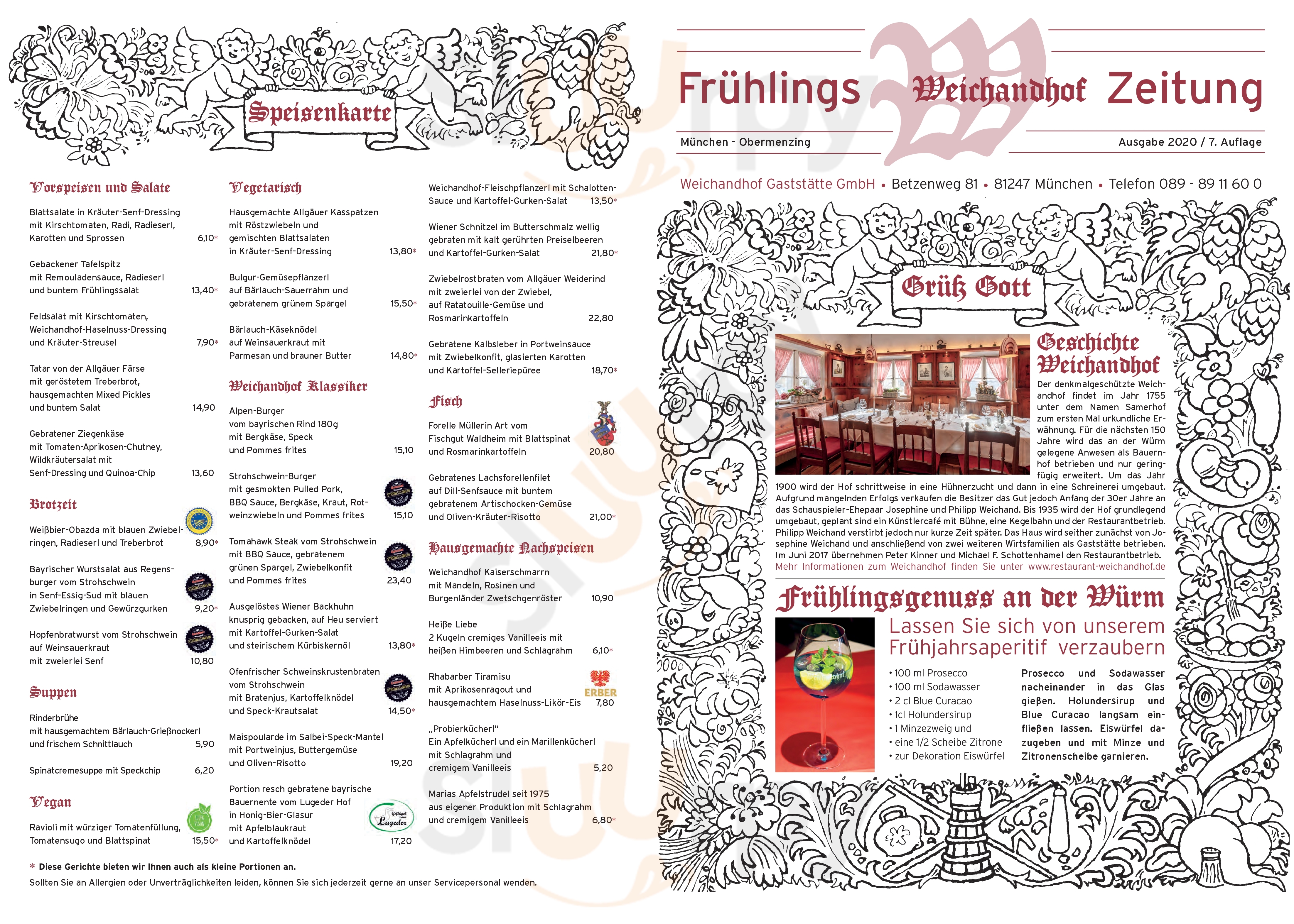 Weichandhof München Menu - 1