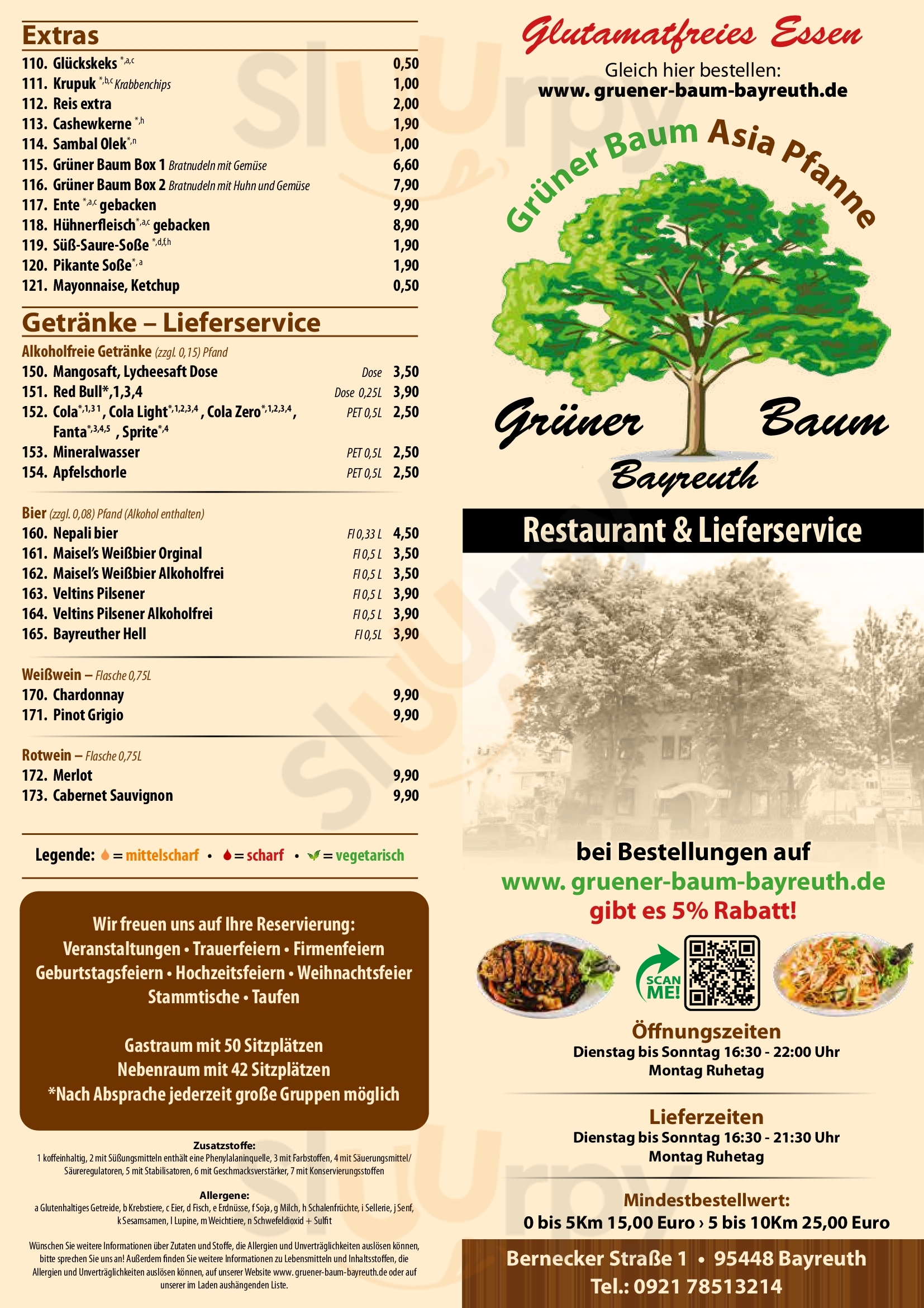 Gasthof Grüner Baum Und Restaurant Bayreuth Menu - 1