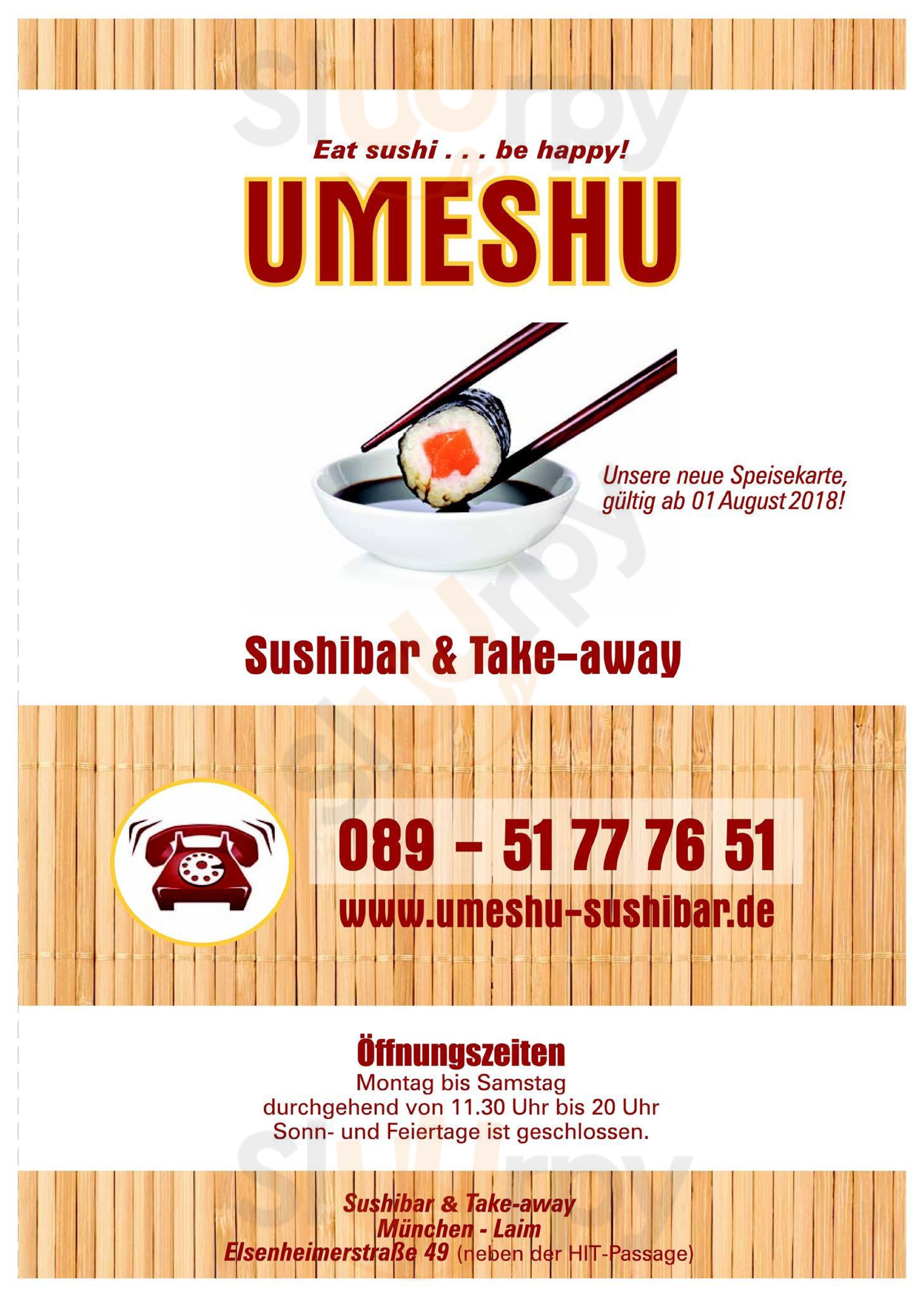 Umeshu - Sushi Bar & Take Away München Menu - 1