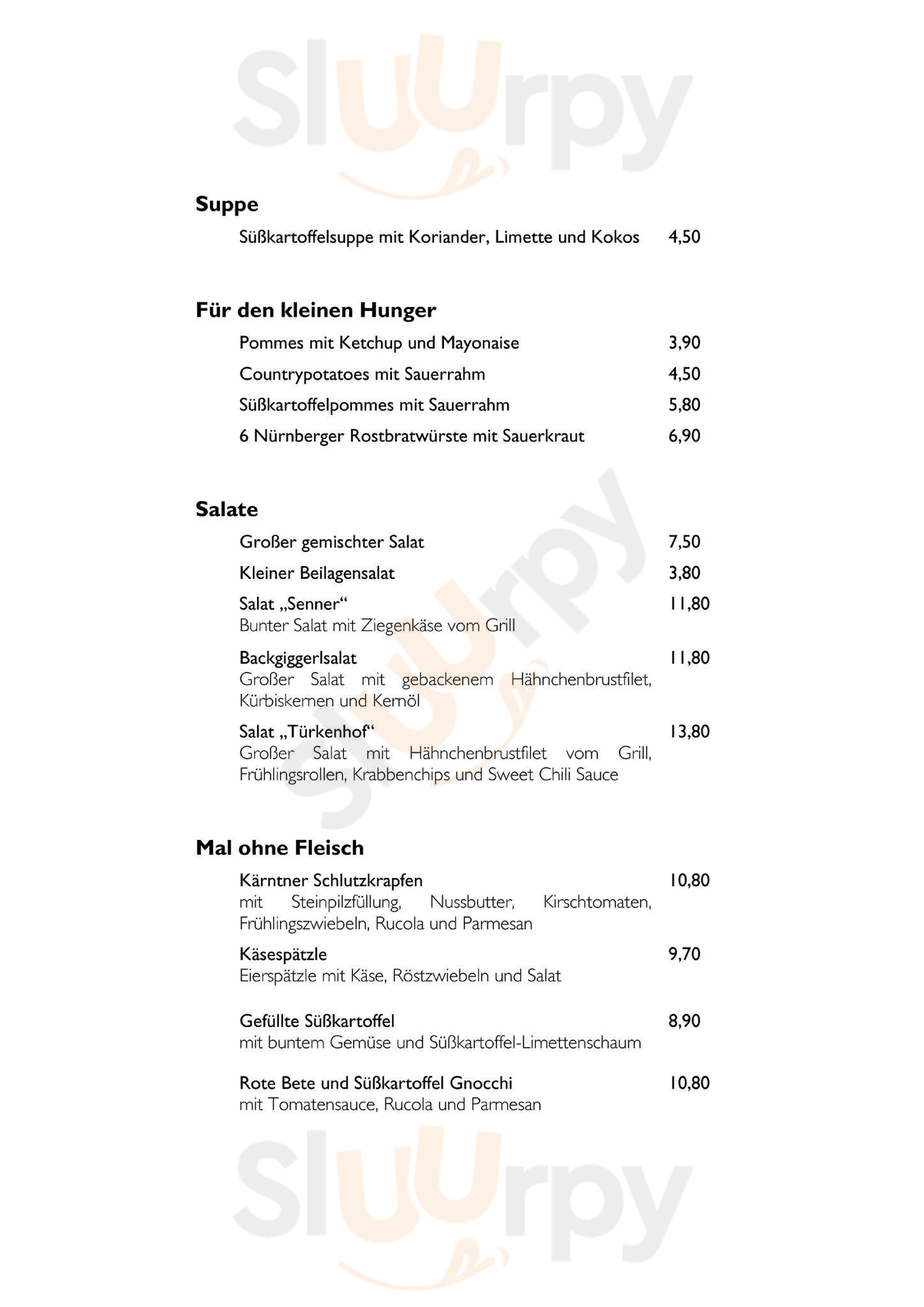 Türkenhof München Menu - 1